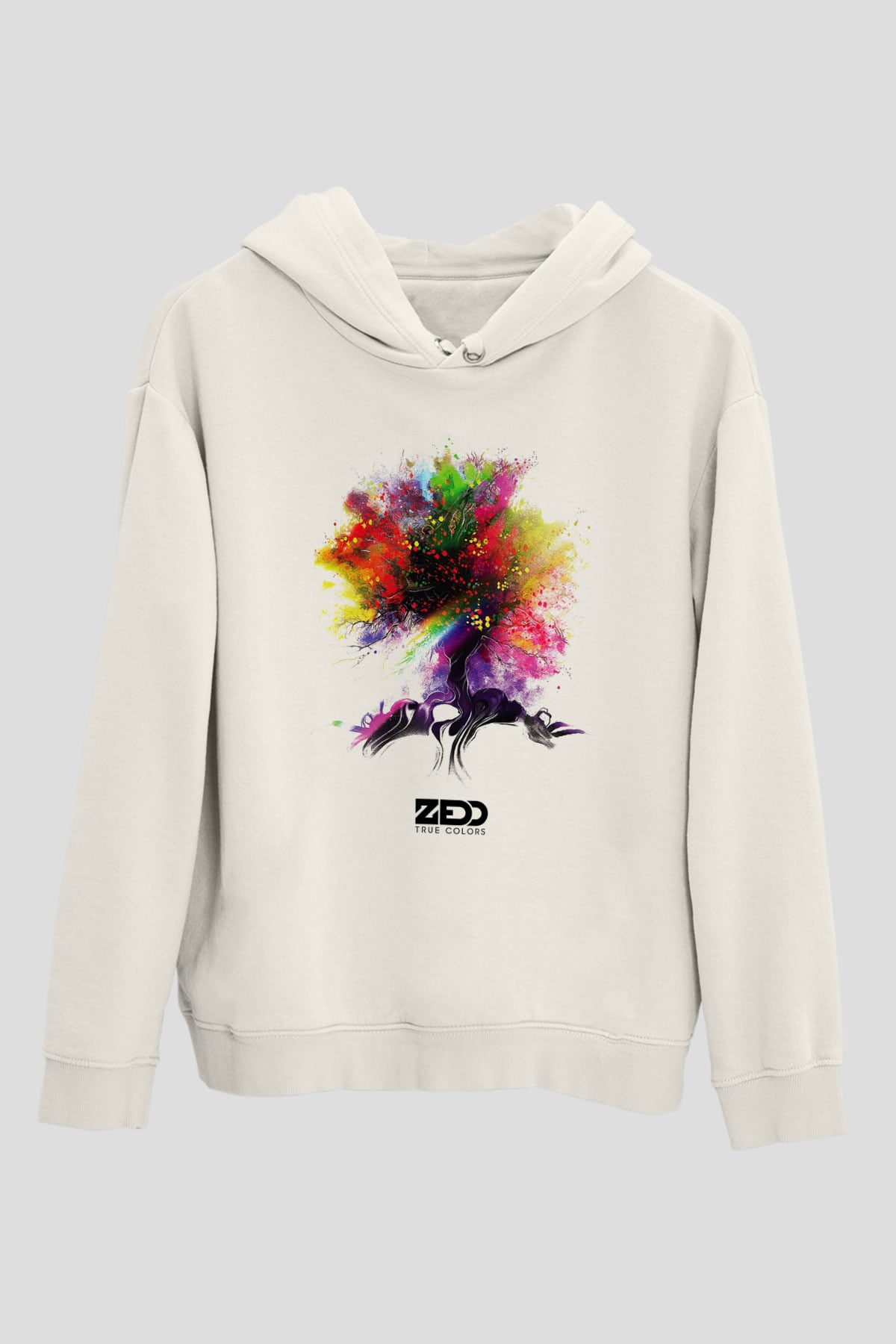 Zedd Beyaz Unisex Kapşonlu Sweatshirt