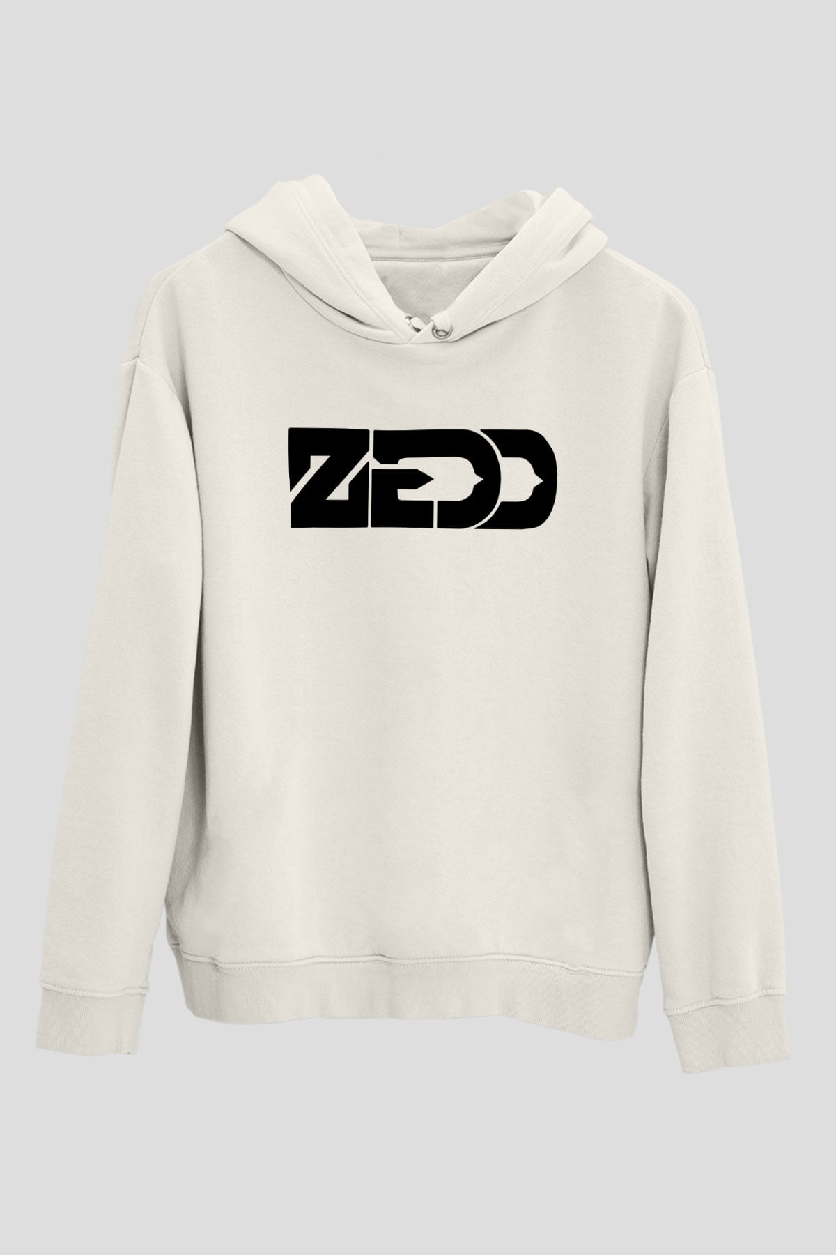 Zedd Beyaz Unisex Kapüşonlu Sweatshirt