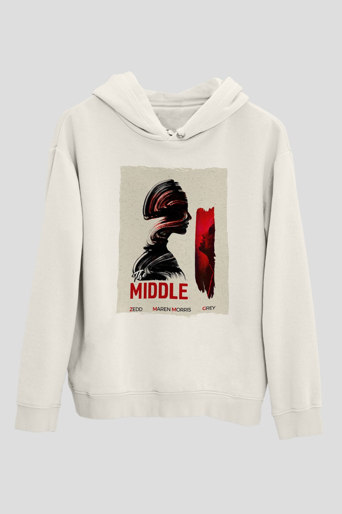 Zedd Beyaz Unisex Kapüşonlu Sweatshirt