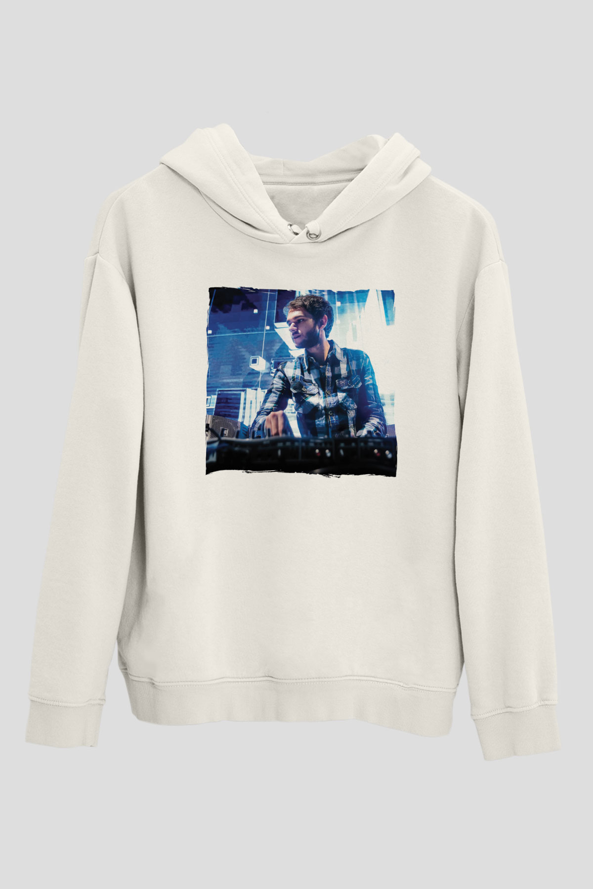 Zedd Beyaz Unisex Kapüşonlu Sweatshirt