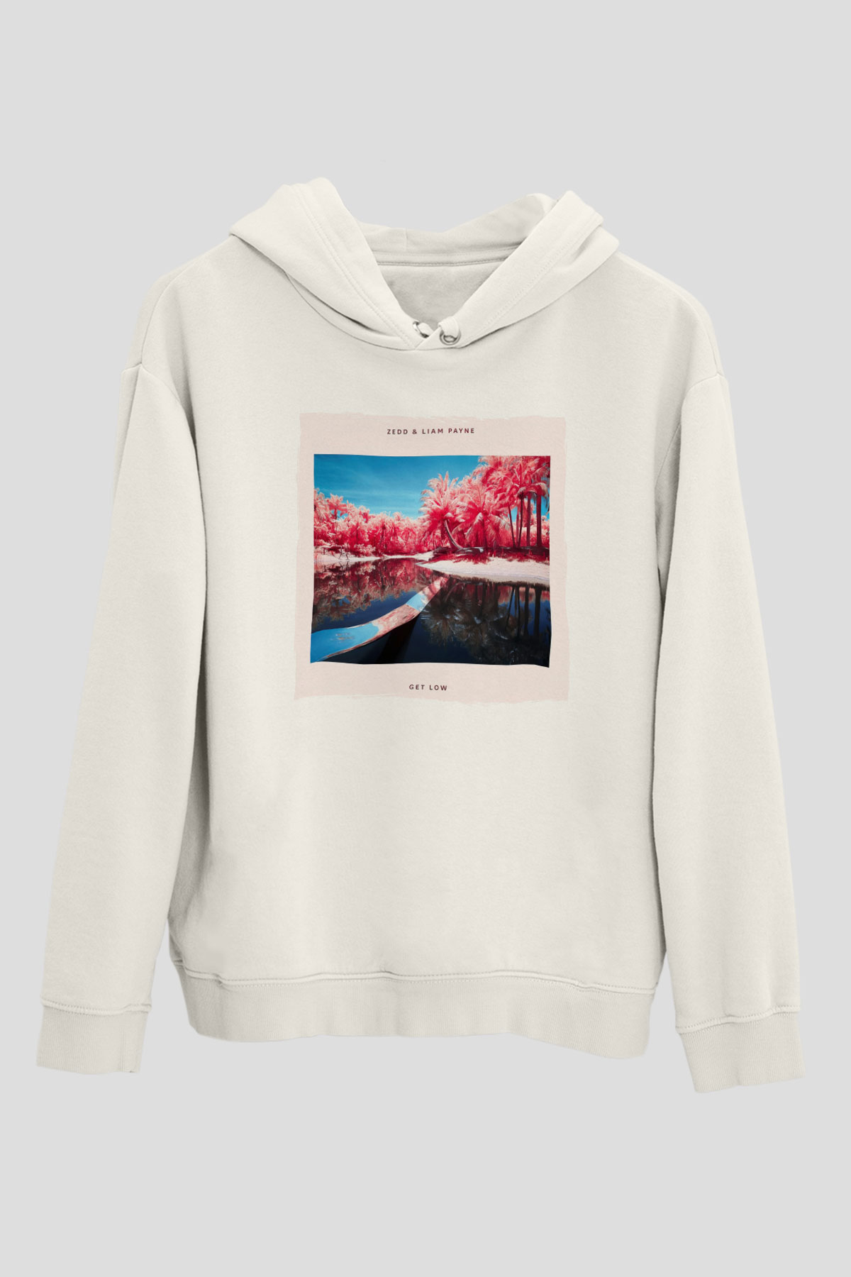 Zedd Beyaz Unisex Kapüşonlu Sweatshirt