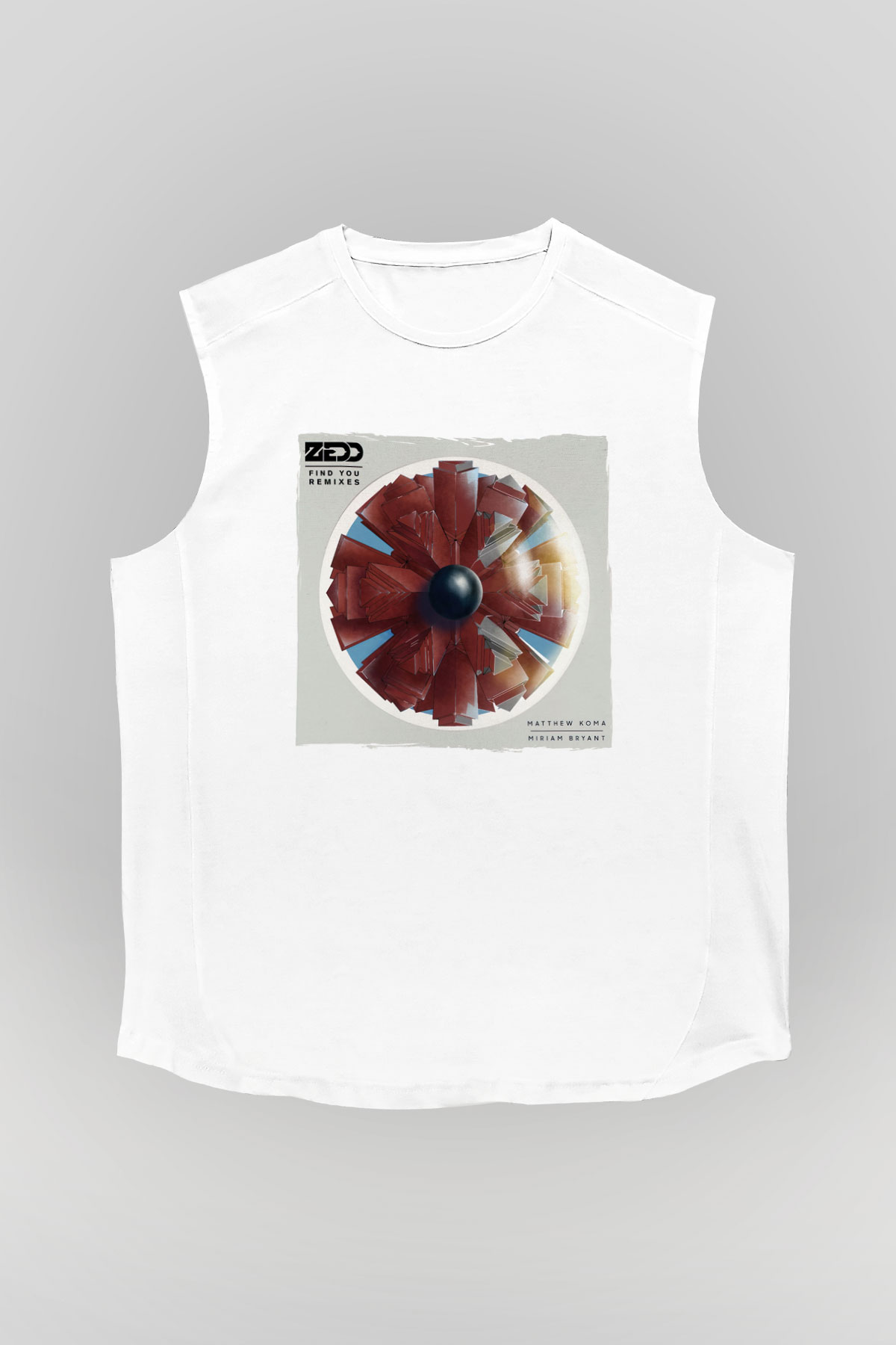Zedd Beyaz Unisex Kolsuz Tişört