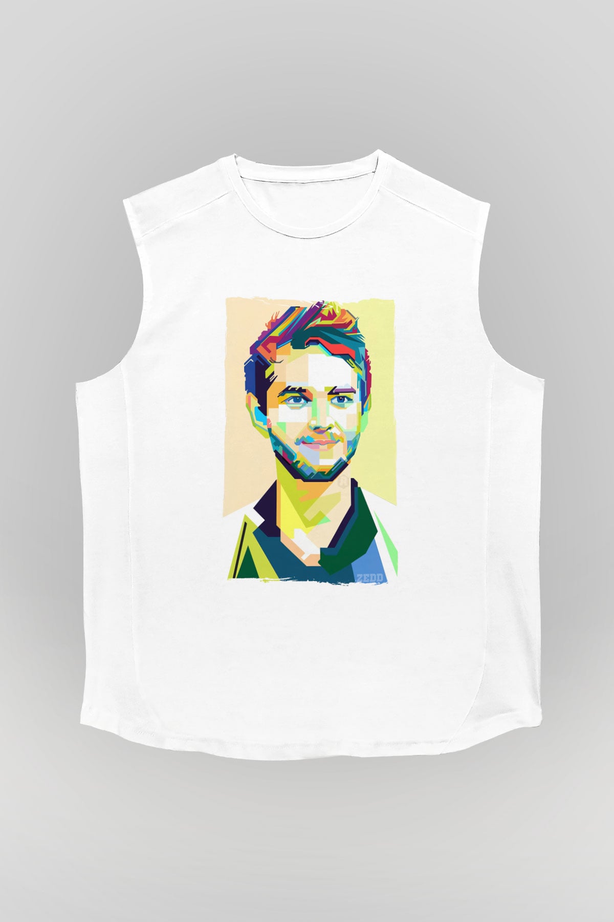 Zedd Beyaz Unisex Kolsuz Tişört