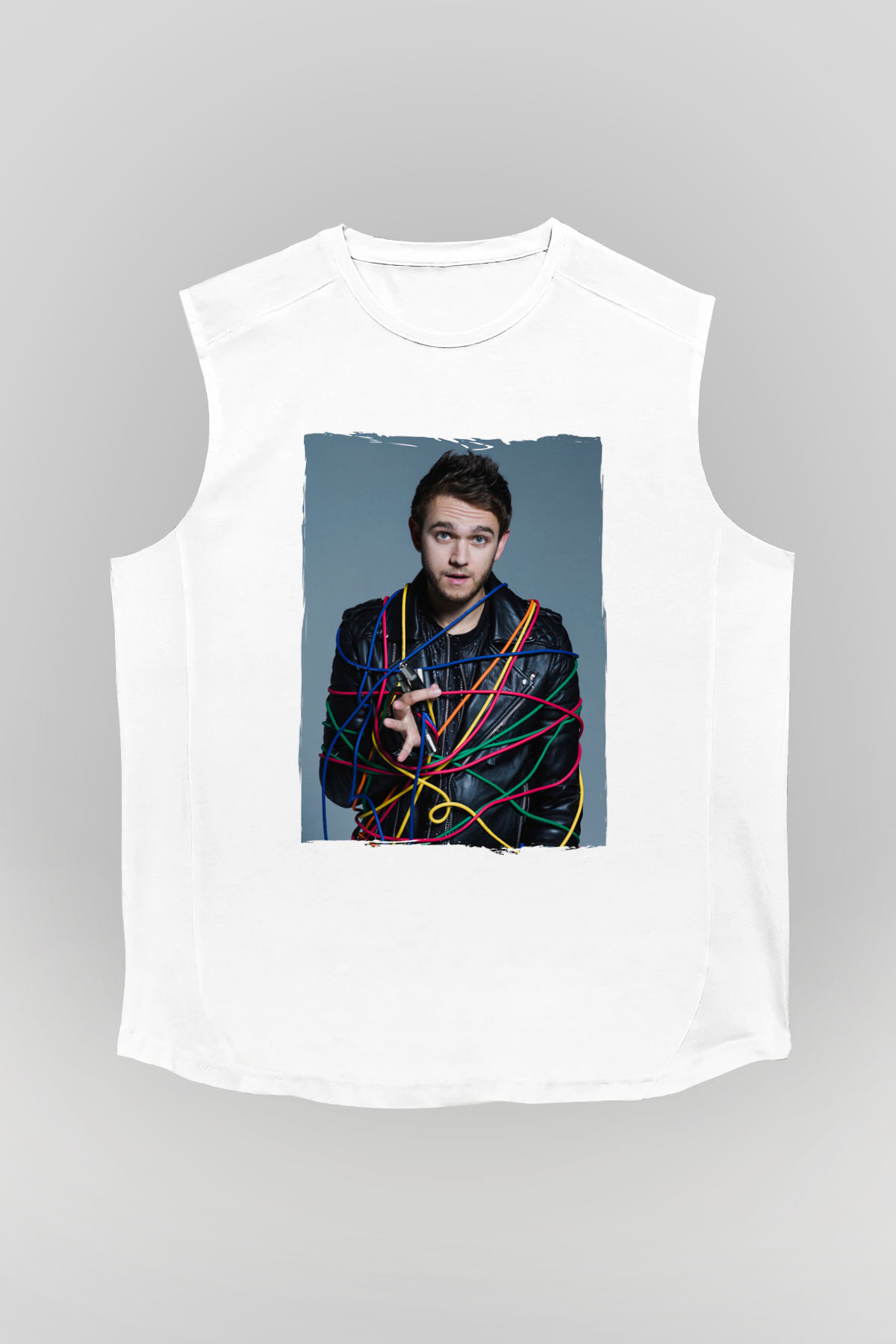 Zedd Beyaz Unisex Kolsuz Tişört