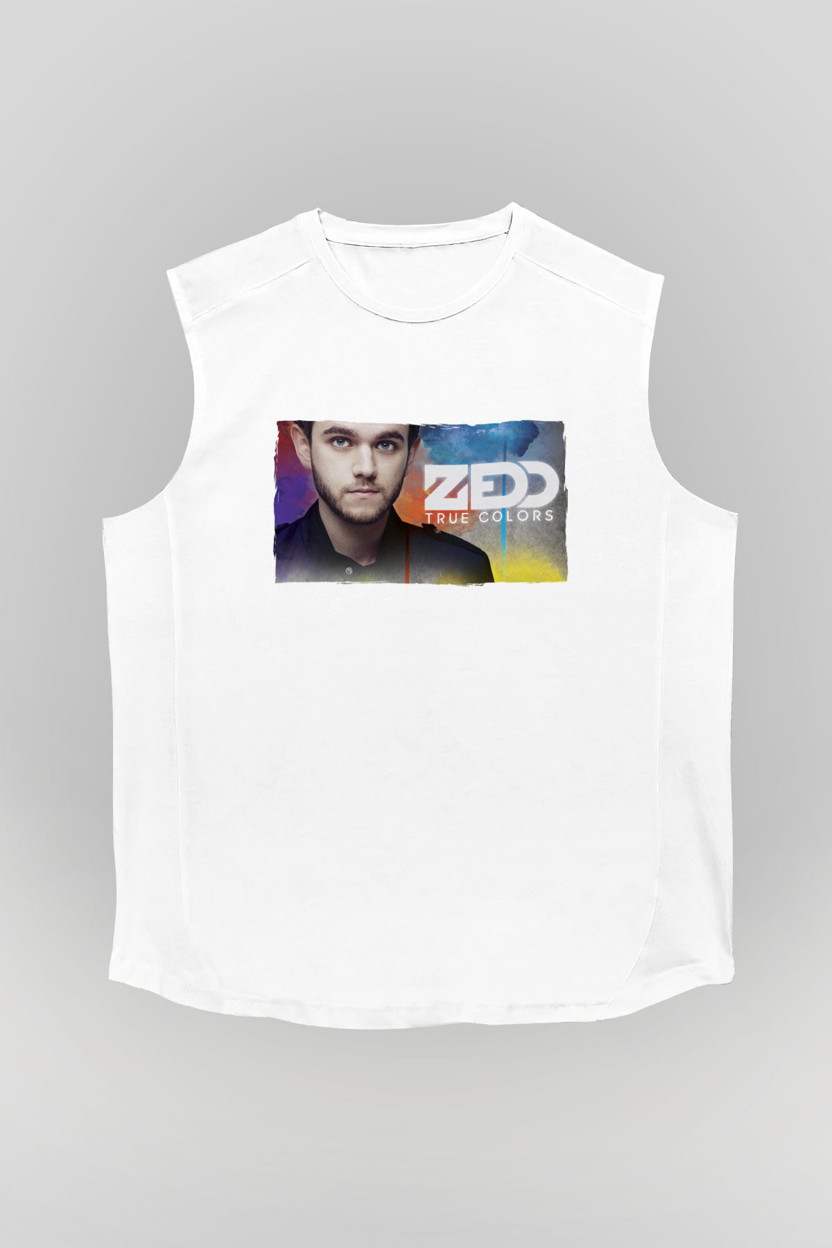 Zedd Beyaz Unisex Kolsuz Tişört