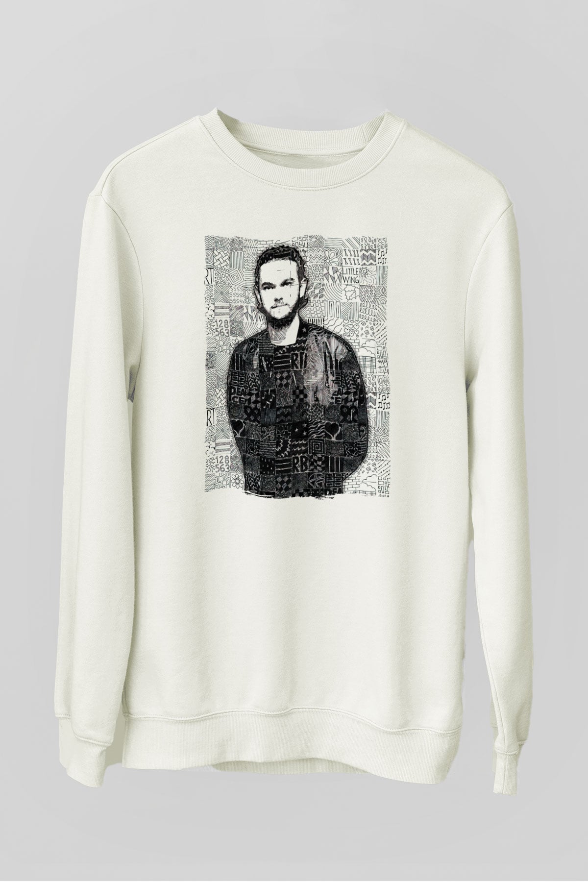 Zedd Beyaz Unisex Sweatshirt