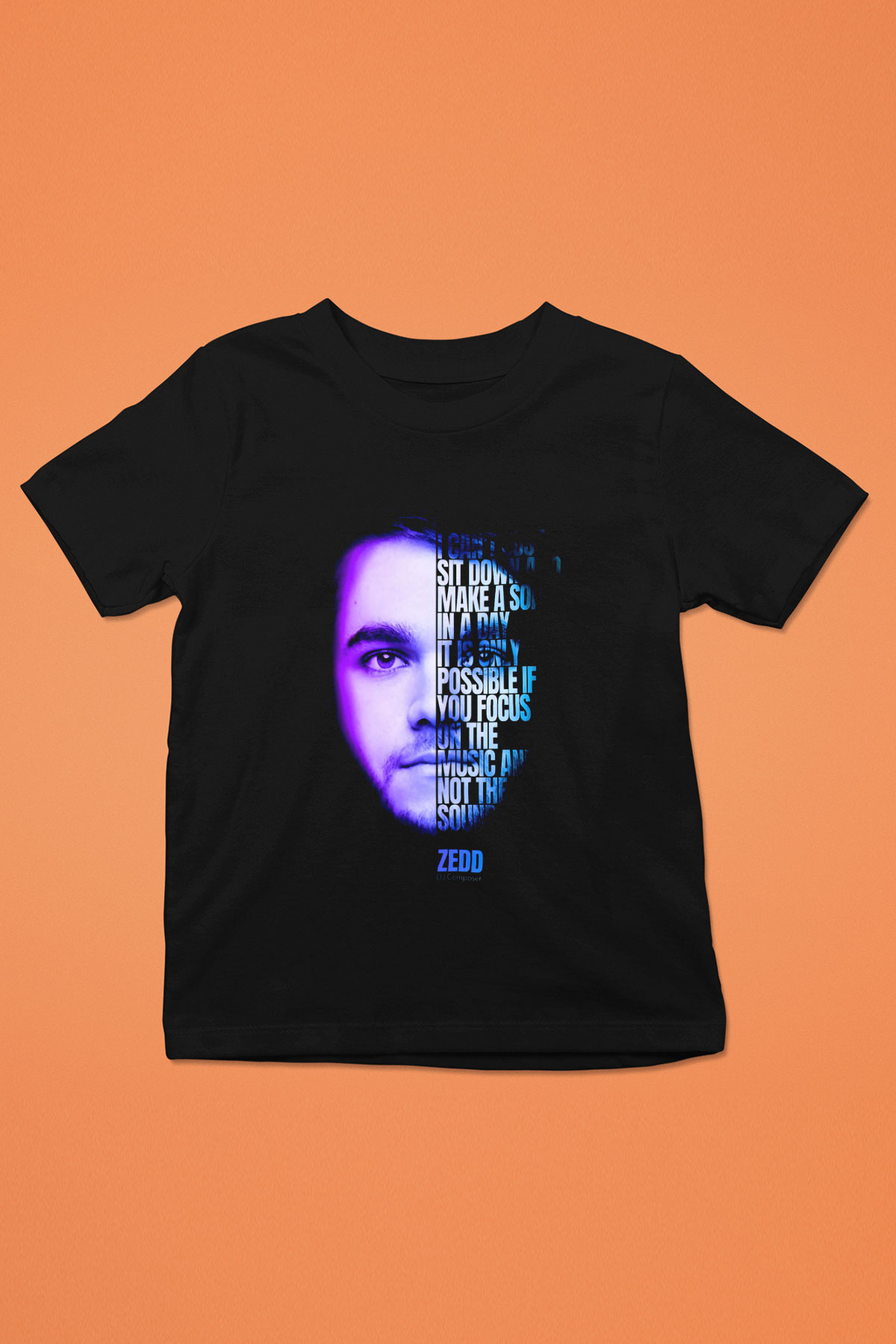 Zedd Siyah Unisex Çocuk Tişört