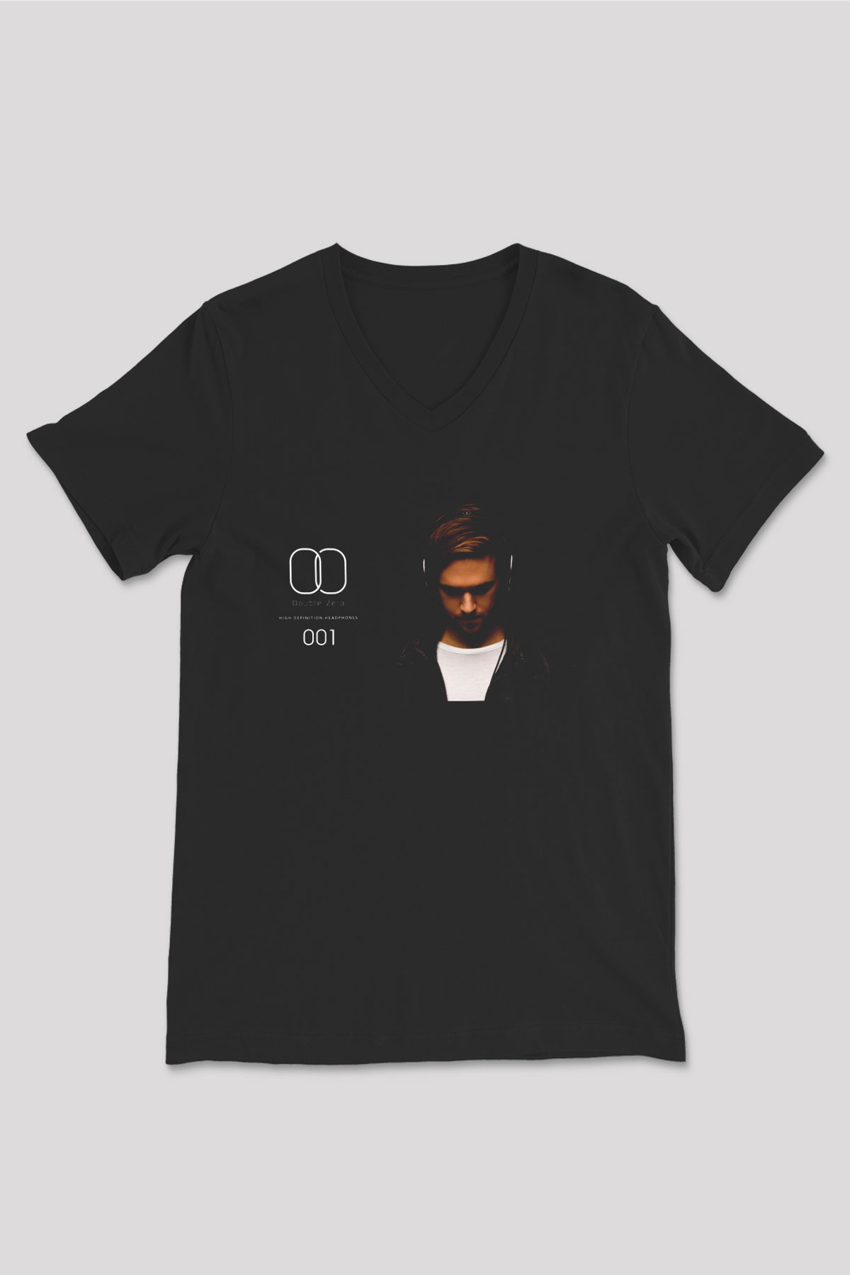 Zedd Siyah Unisex V Yaka Tişört