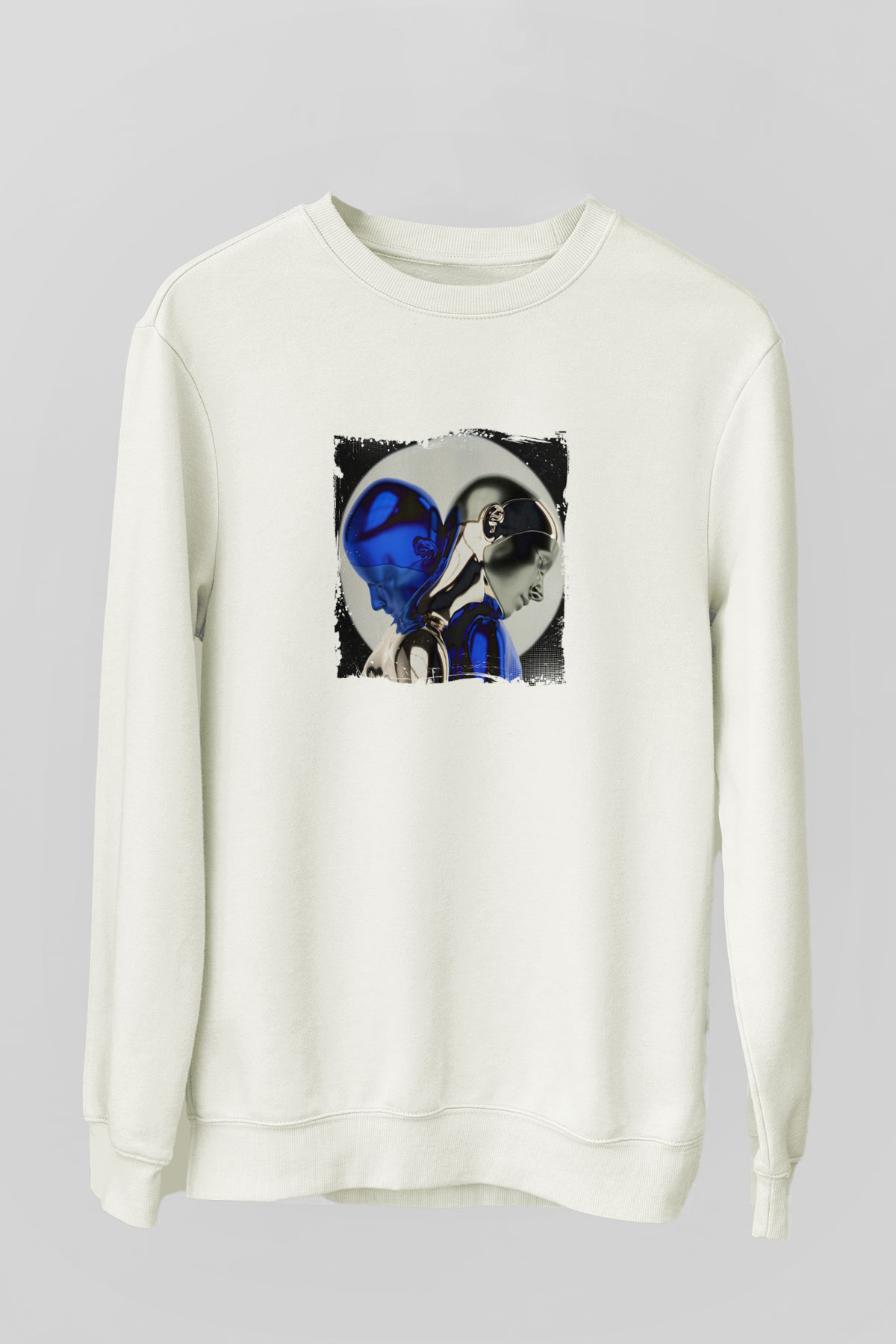 ZeddBaskılı Beyaz Sweatshirt