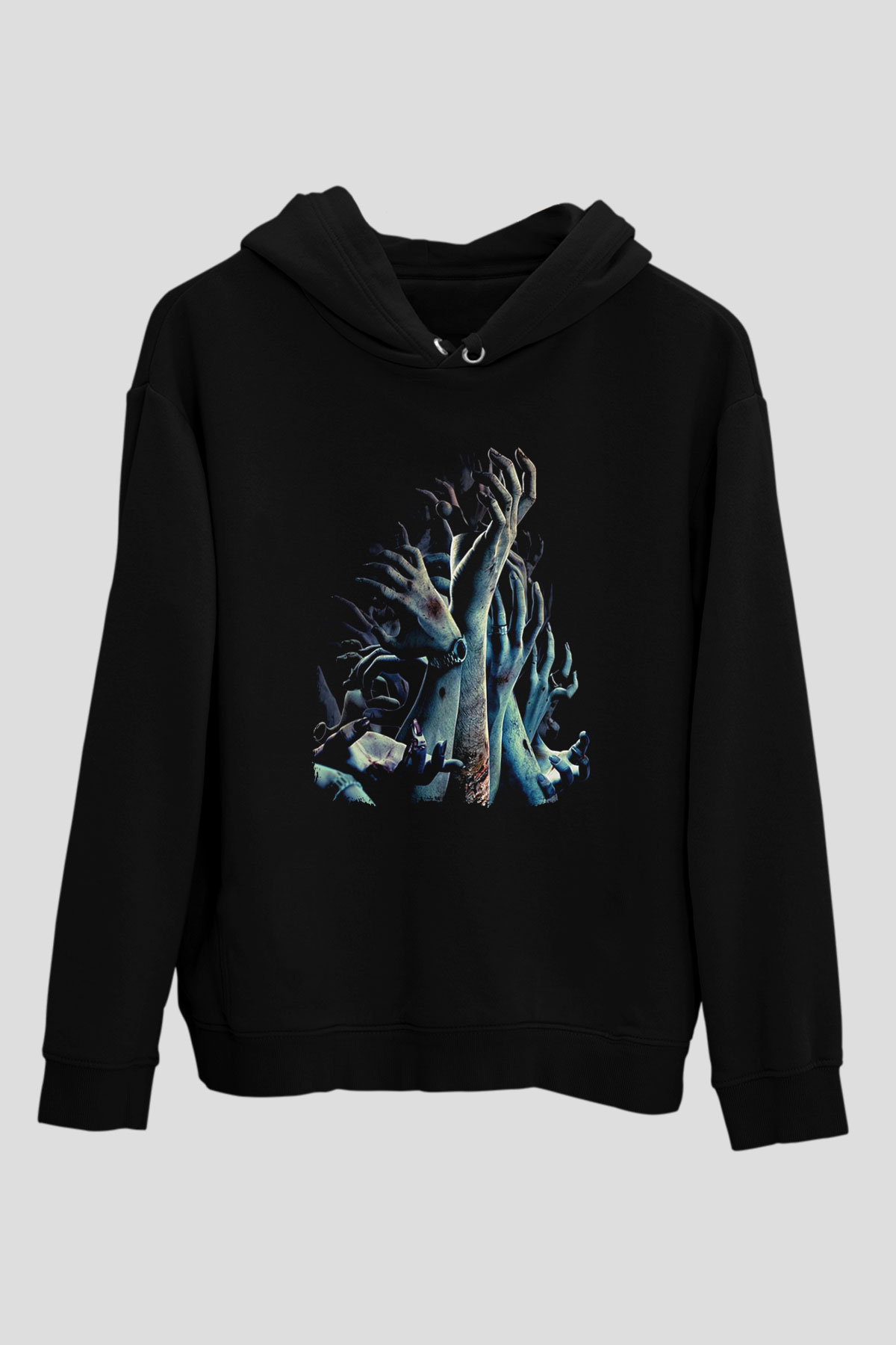 Zombi Siyah Unisex Hoodie