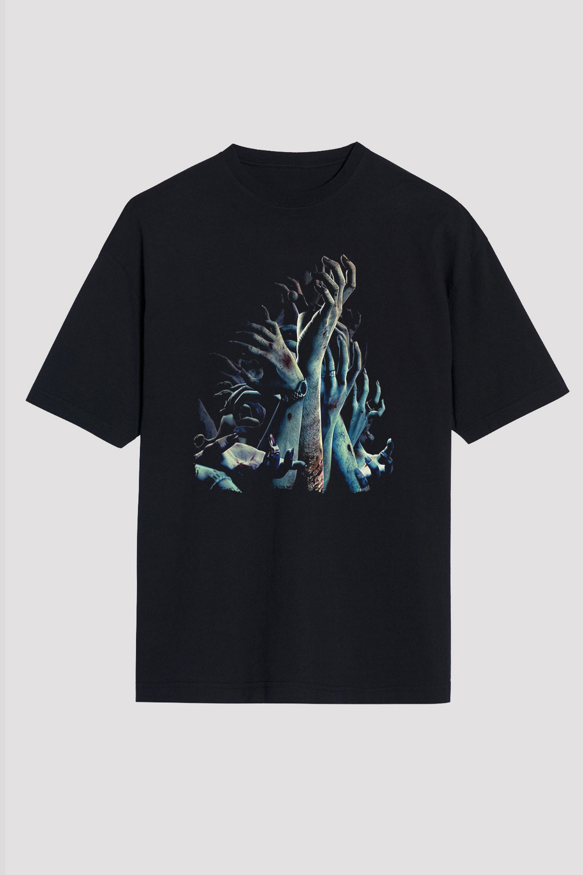Zombi Siyah Unisex Tişört T-Shirt