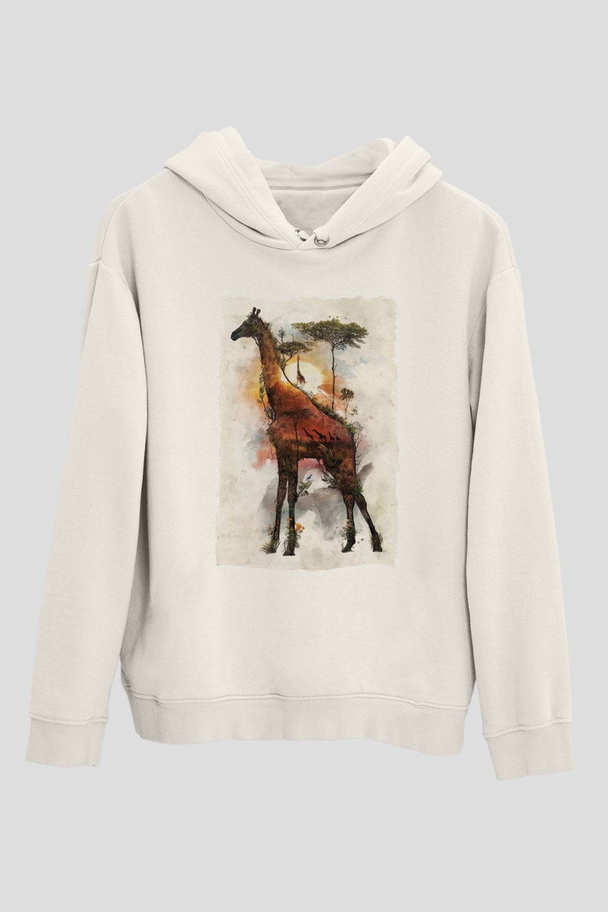 ZürafaBeyaz  Unisex Hoodie