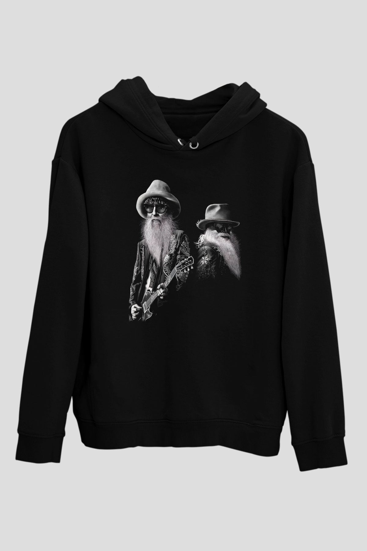 ZZ Top Siyah Unisex Kapüşonlu Sweatshirt
