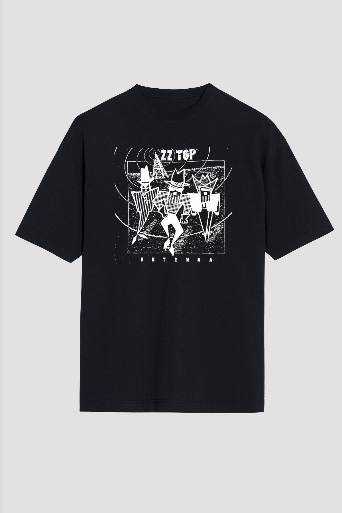 ZZ Top Siyah Unisex Oversize Tişört T-Shirt