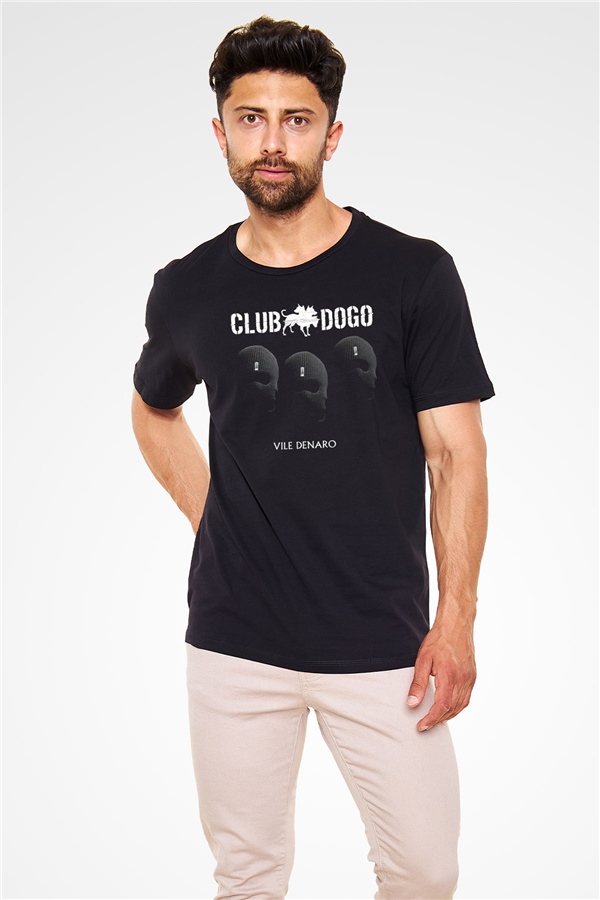 Club Dogo Siyah Unisex Tişört T-Shirt - TişörtFabrikası