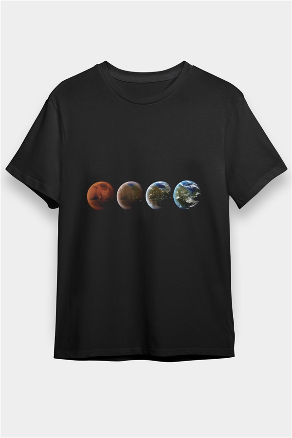 Mars Black Unisex  T-Shirt