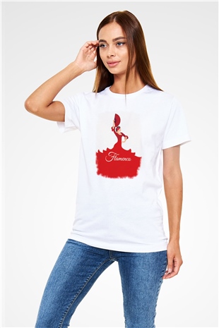 Flamenco White Unisex T-Shirt