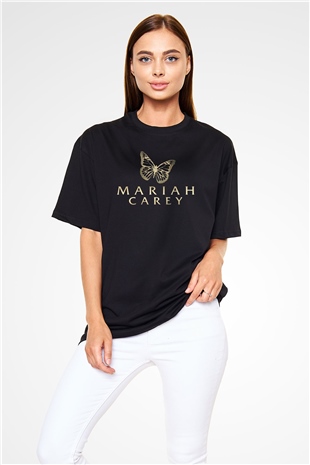 Mariah Carey Siyah Unisex Oversize Tişört T-Shirt
