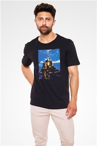 Mont Saint-Michel Black Unisex  T-Shirt