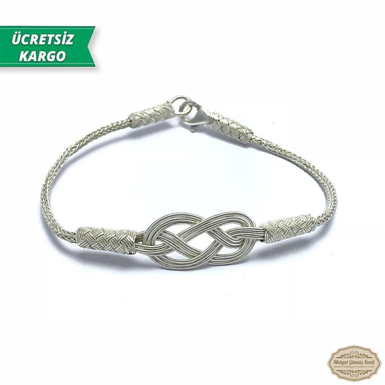 1000 Ayar Gümüş El Örmesi Erkek Bayan Bileklik