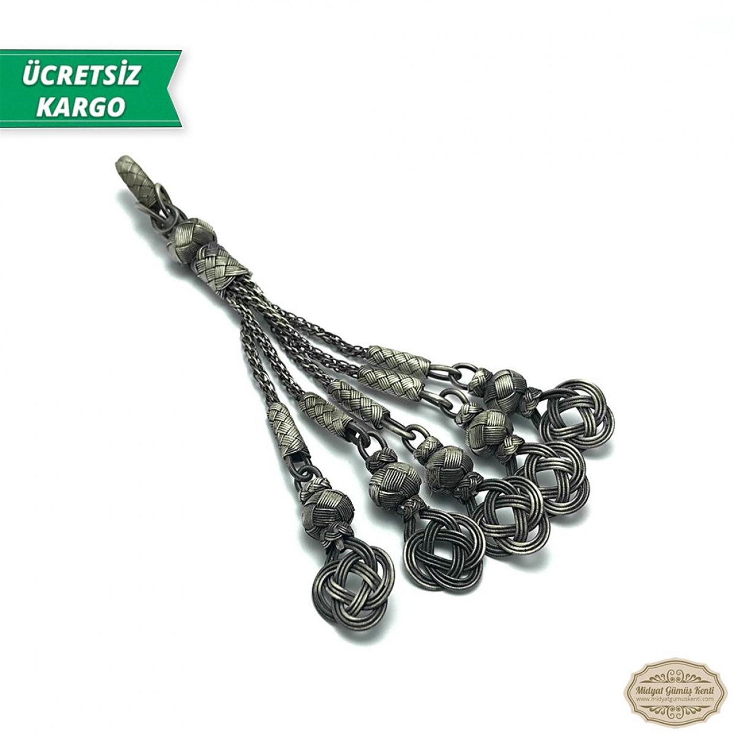 1000 Ayar Kazaziye Gümüş Tespih Püskülü