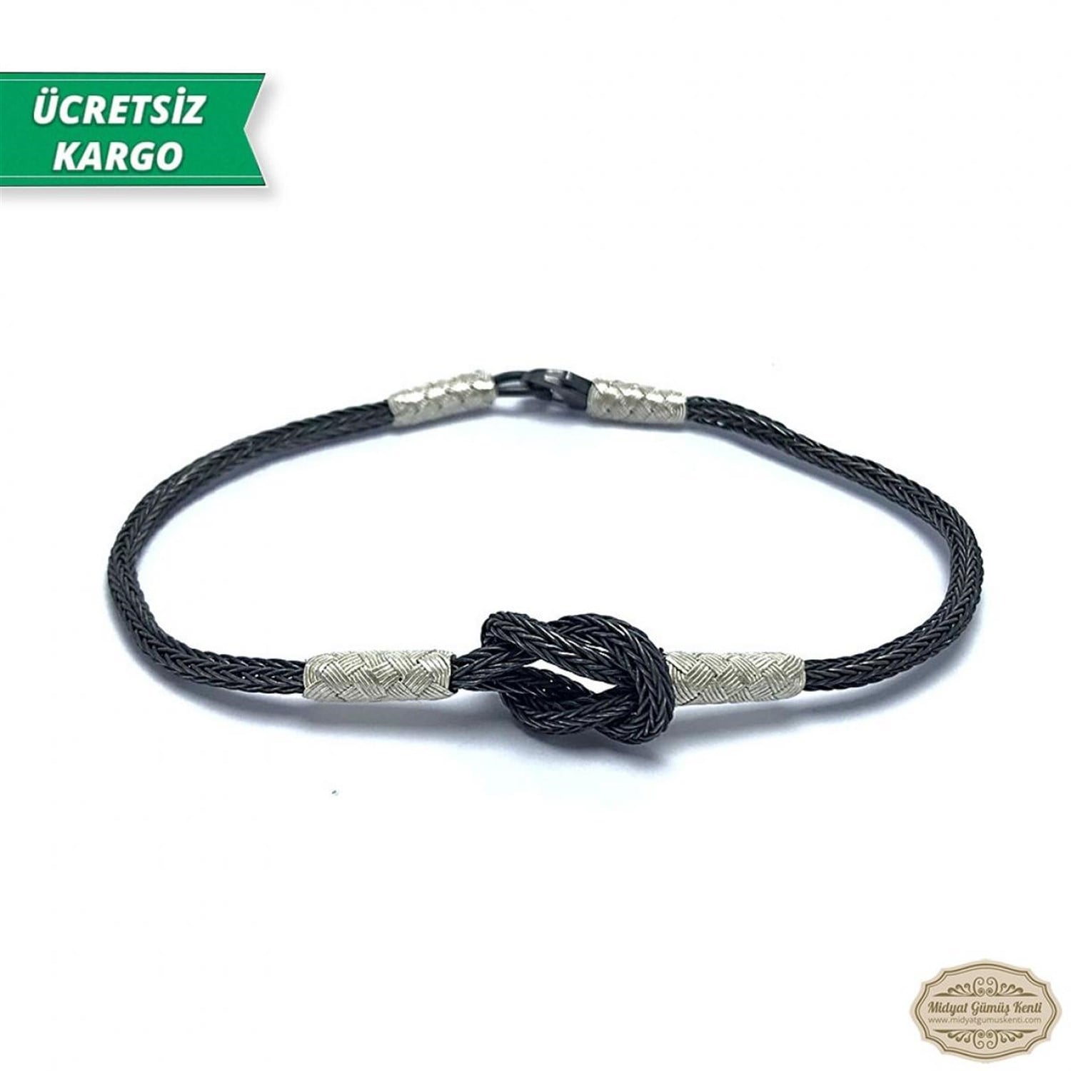 Aşk Düğümü Model 1000 Ayar Gümüş El Örmesi Erkek Bayan Bileklik