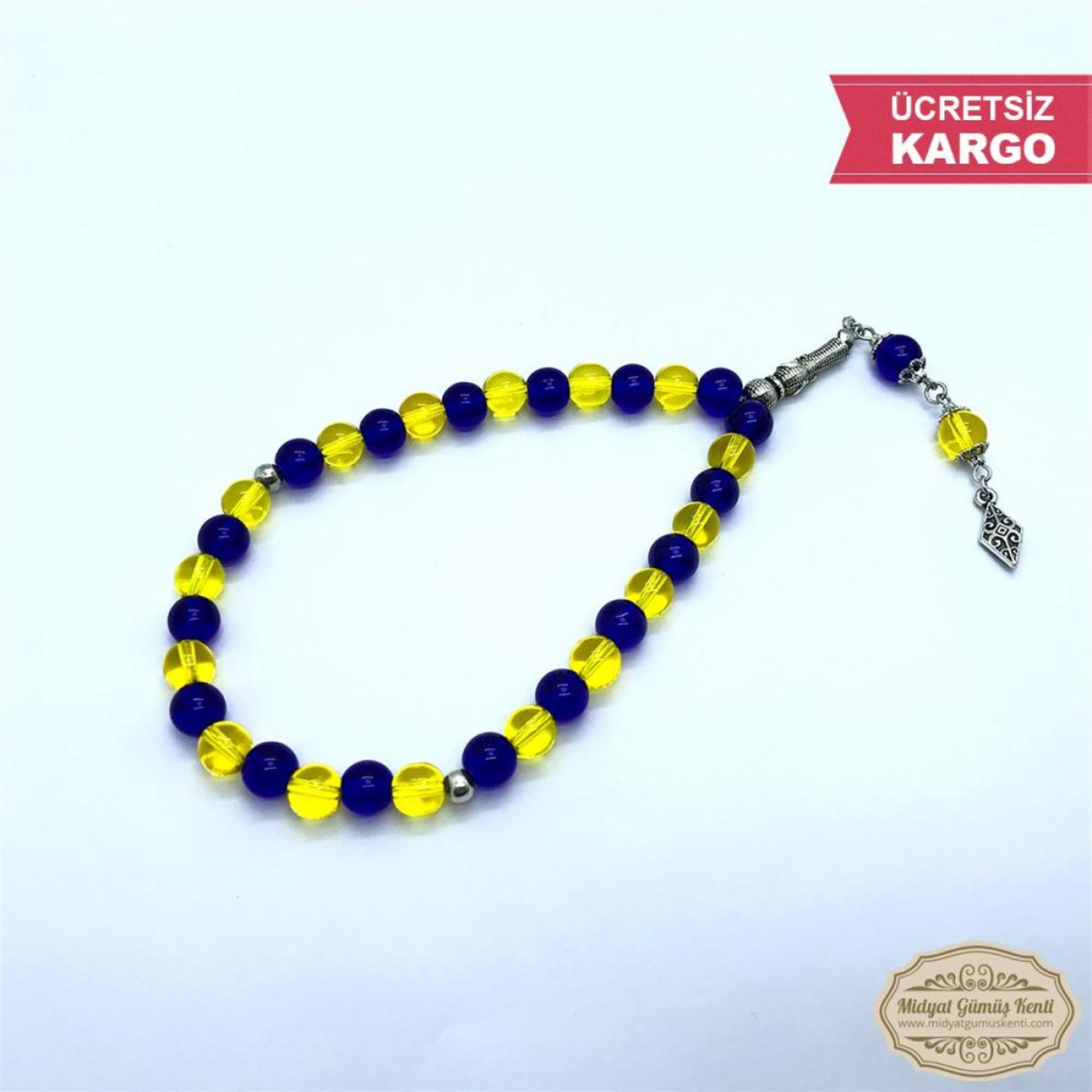 Akik Taşlı Fenerbahçe Doğal Taş Tesbih
