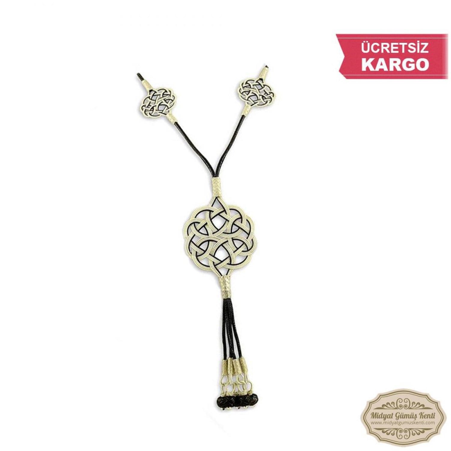 Aşk Düğümü Model Bayan Gümüş Kazaziye Kolye