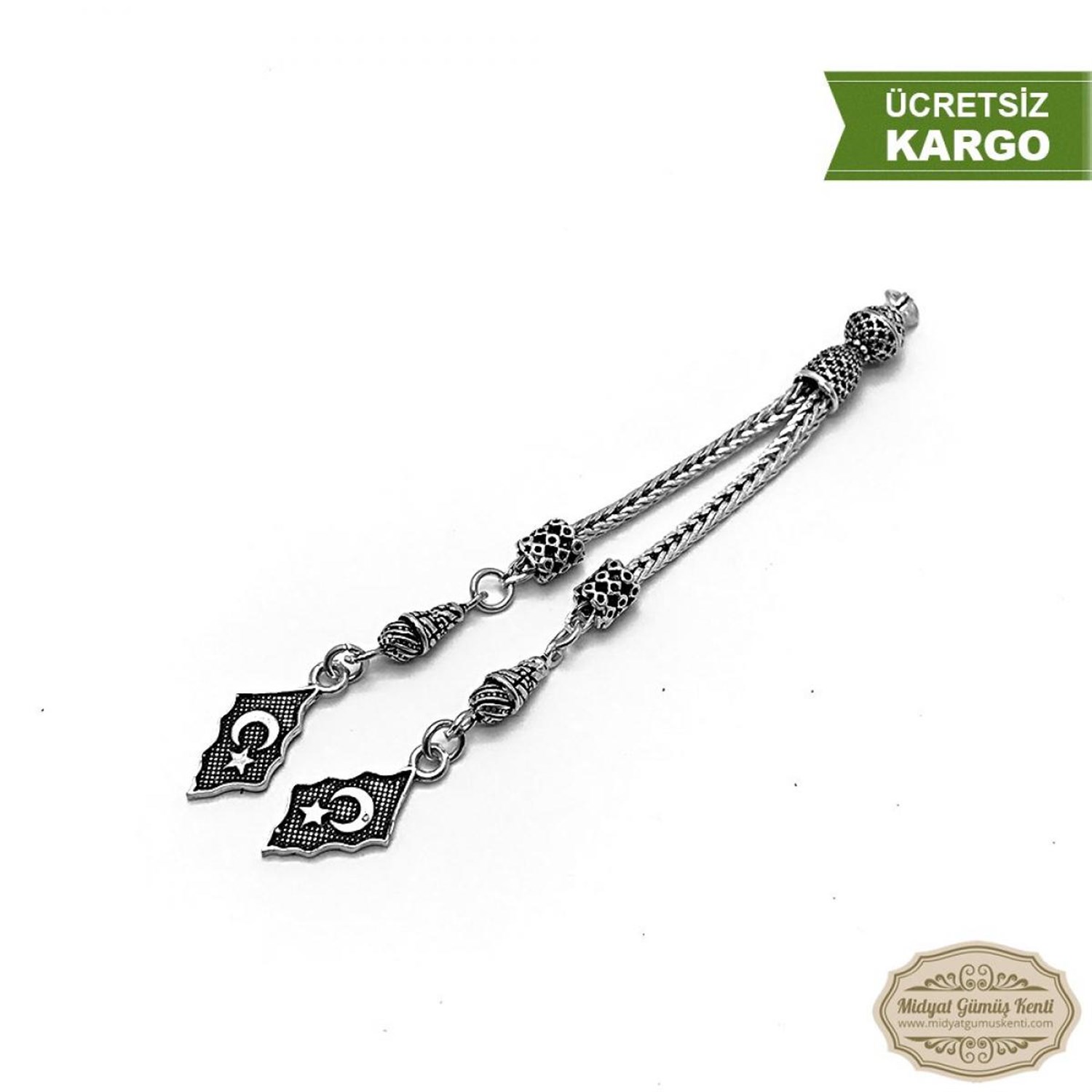 Ayyıldız Model 925 Ayar Gümüş Tesbih Püskülü