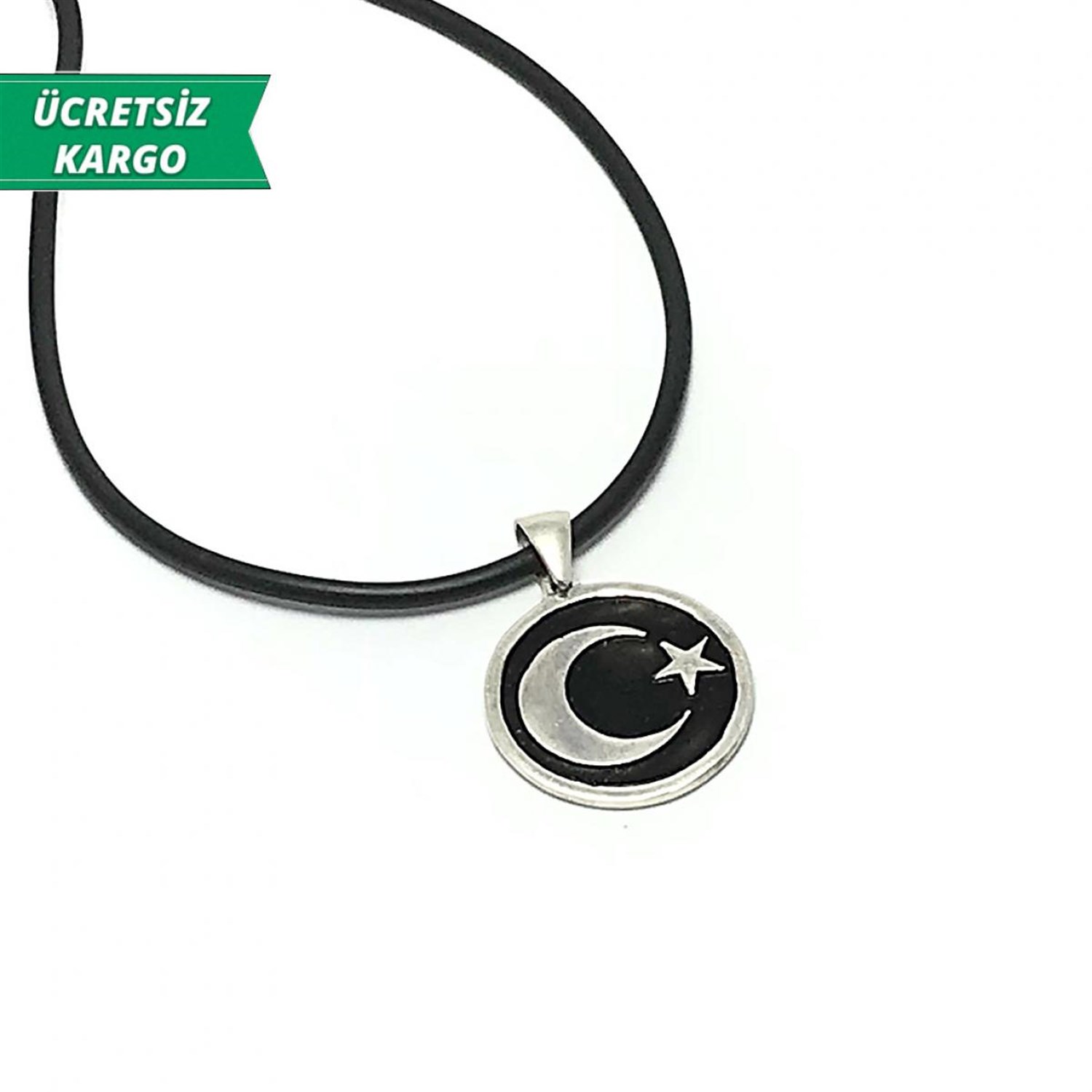 Ayyıldız Model Erkek Bayan Gümüş Kolye Ucu