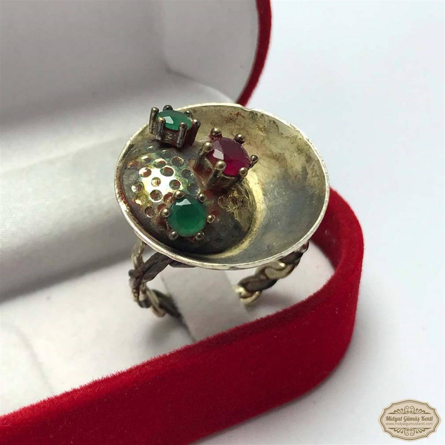 Bayan Otantik Gümüş Yüzük 