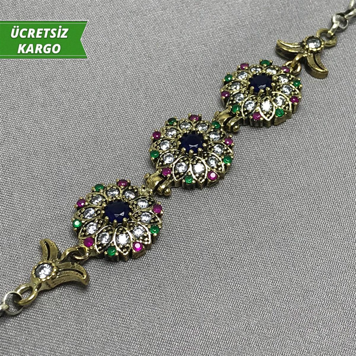 Çiçek Model Otantik Bayan Gümüş Bileklik