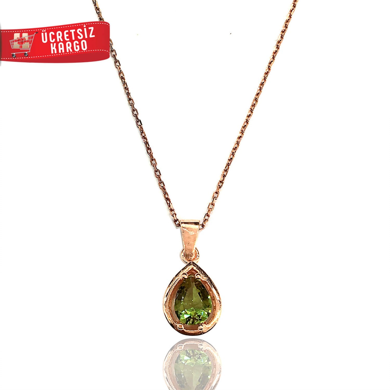 Damla Tasarım Rose 925 Ayar Zultanit Gümüş Kolye