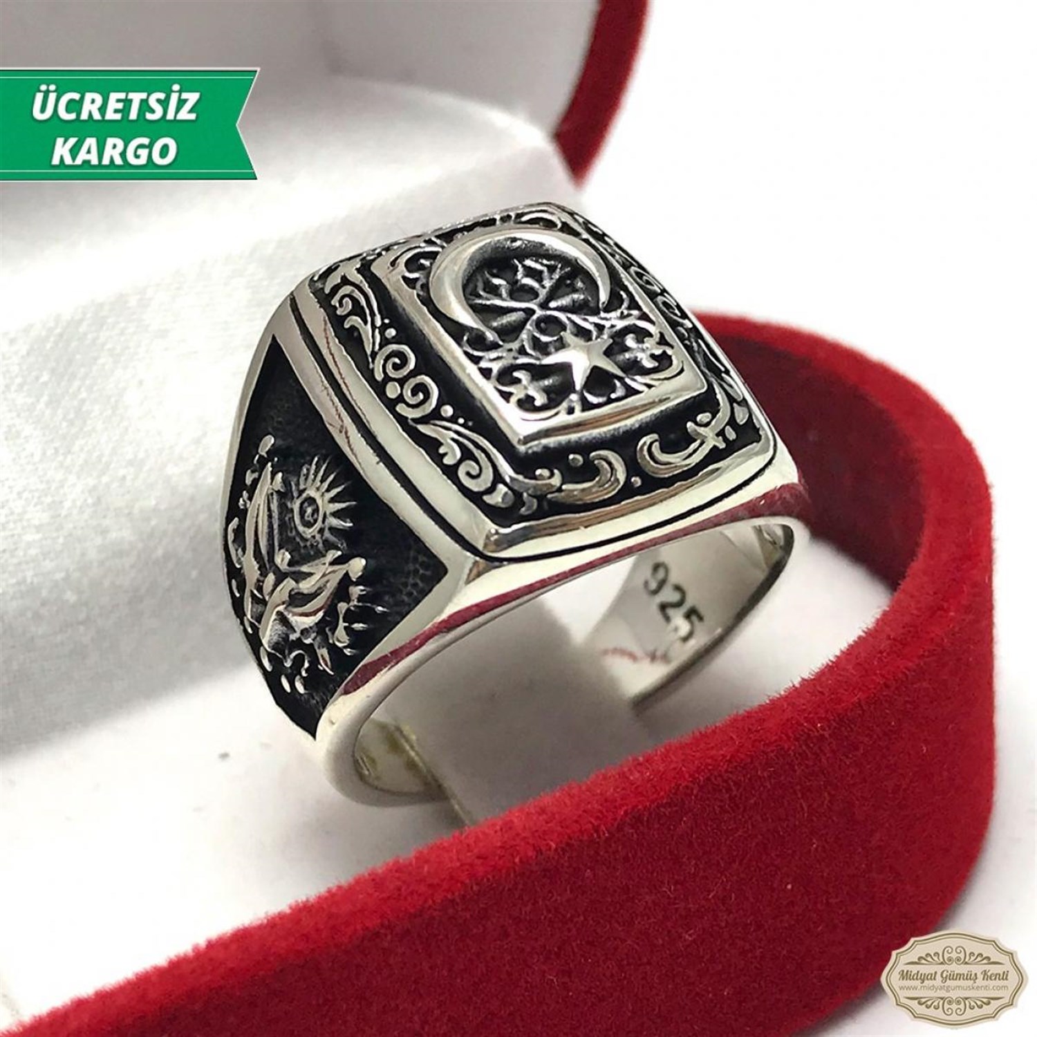 Devlet Bahçeli Model Erkek Gümüş Yüzük
