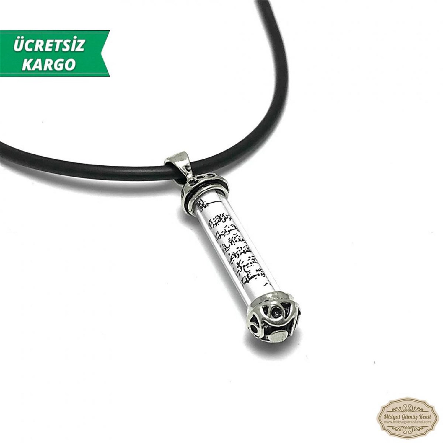 Ferman Model Dualı Erkek Bayan Gümüş Kapsül Kolye Ucu 