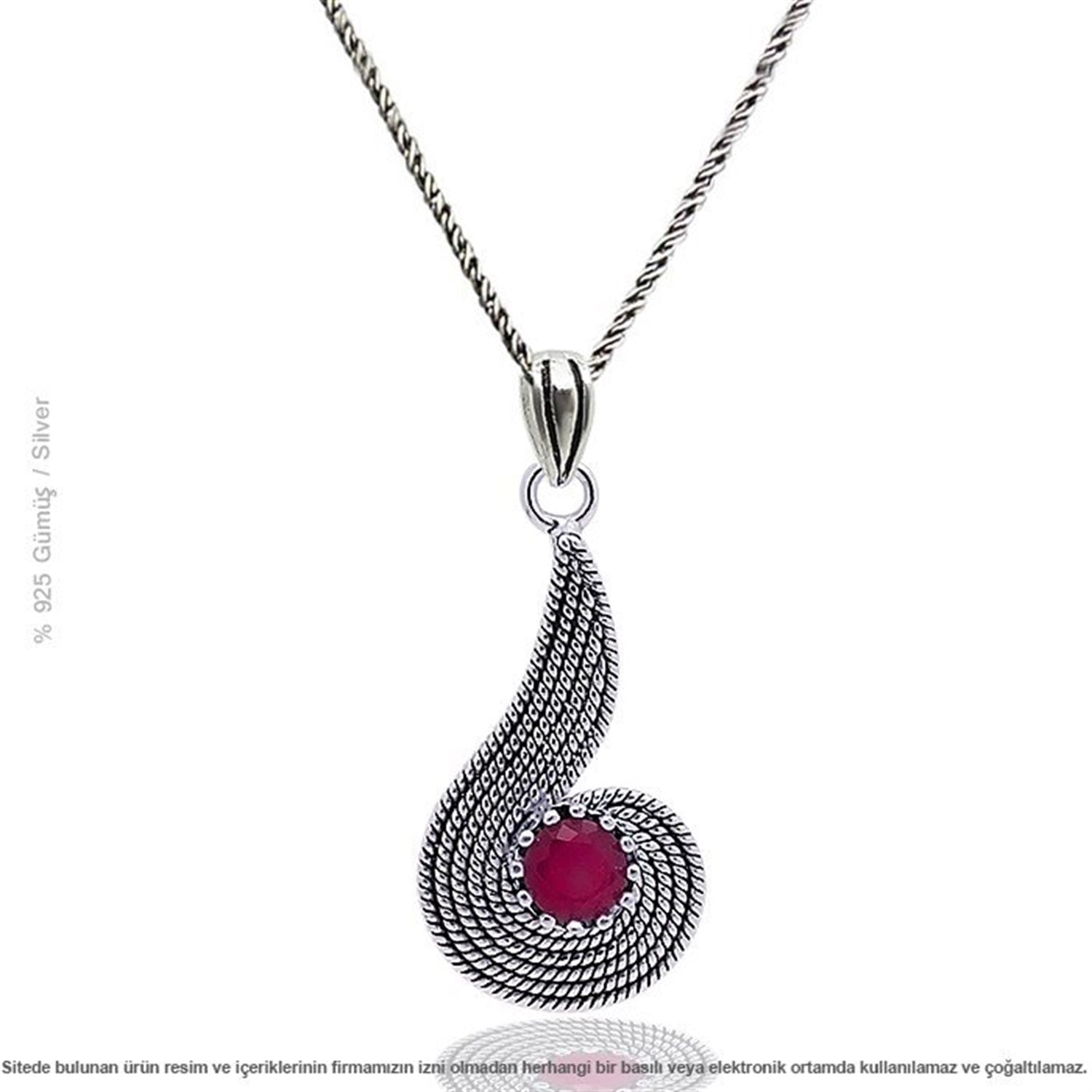 Gümüş Damla Telkari Bayan Kolye