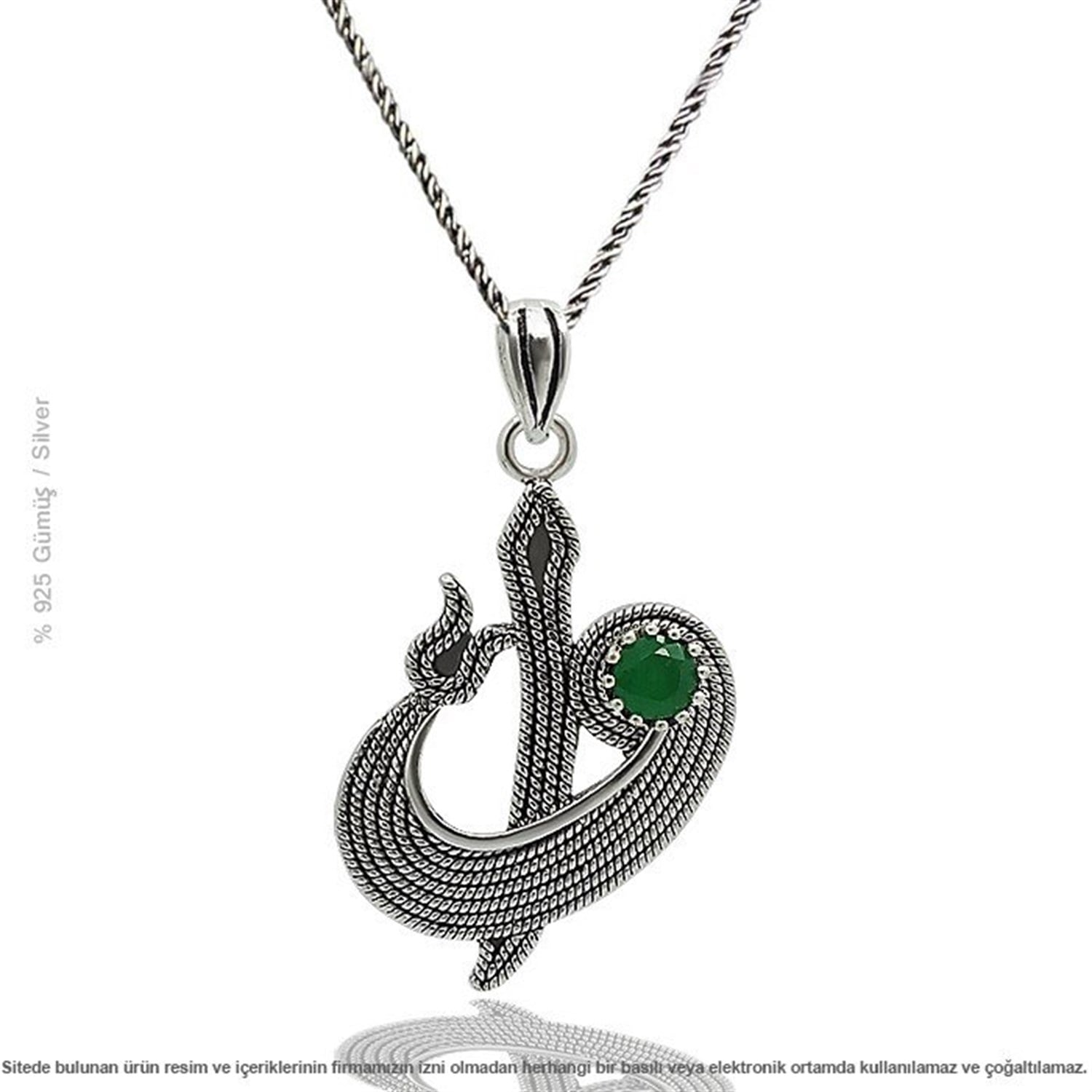 Gümüş Elif Vav Telkari Bayan Kolye