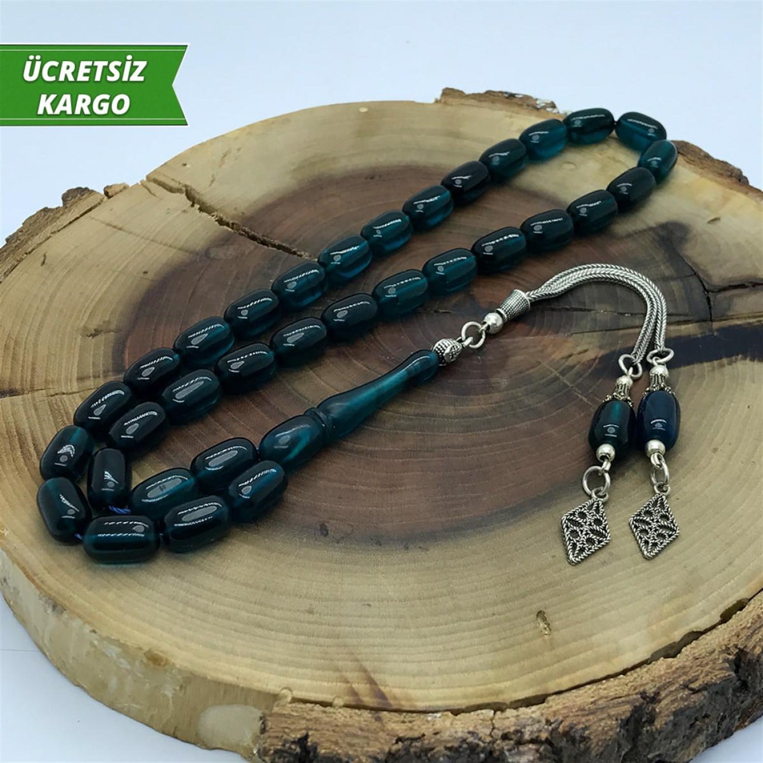 Kesme Kapsül Kesim Gümüş Püsküllü Ateş Kehribar Tesbih 