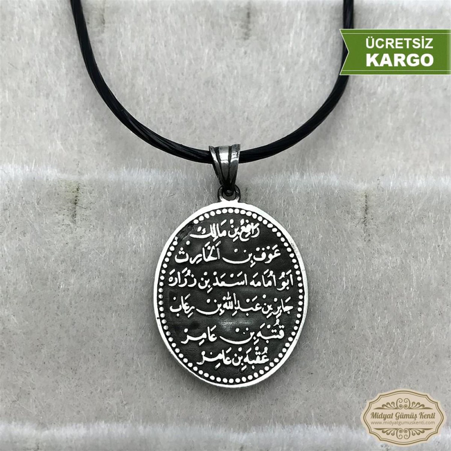 Kıtmır Duası Yazılı 925 Ayar Dualı Erkek Gümüş Kolye Ucu