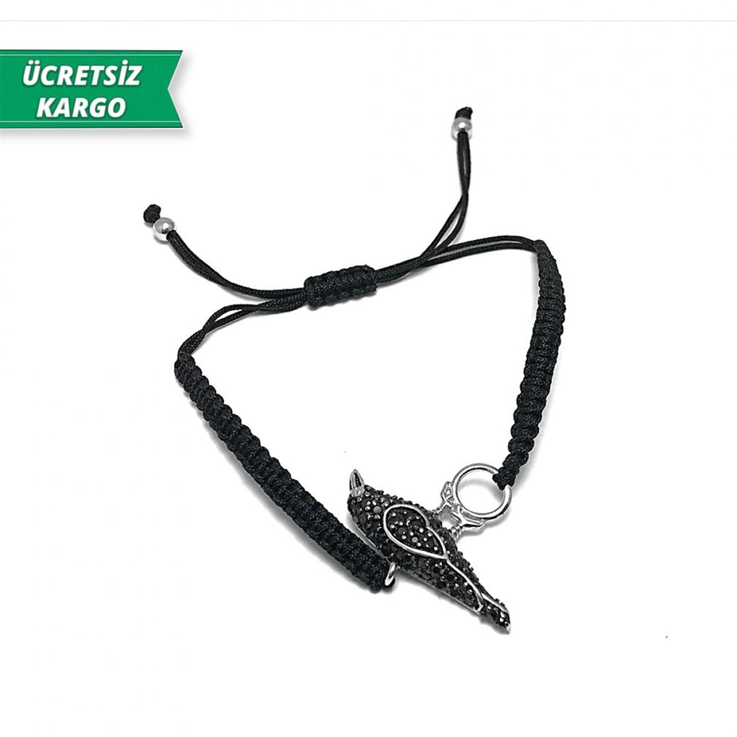Kuş Model Mikro Taşlı Bayan Gümüş Bileklik