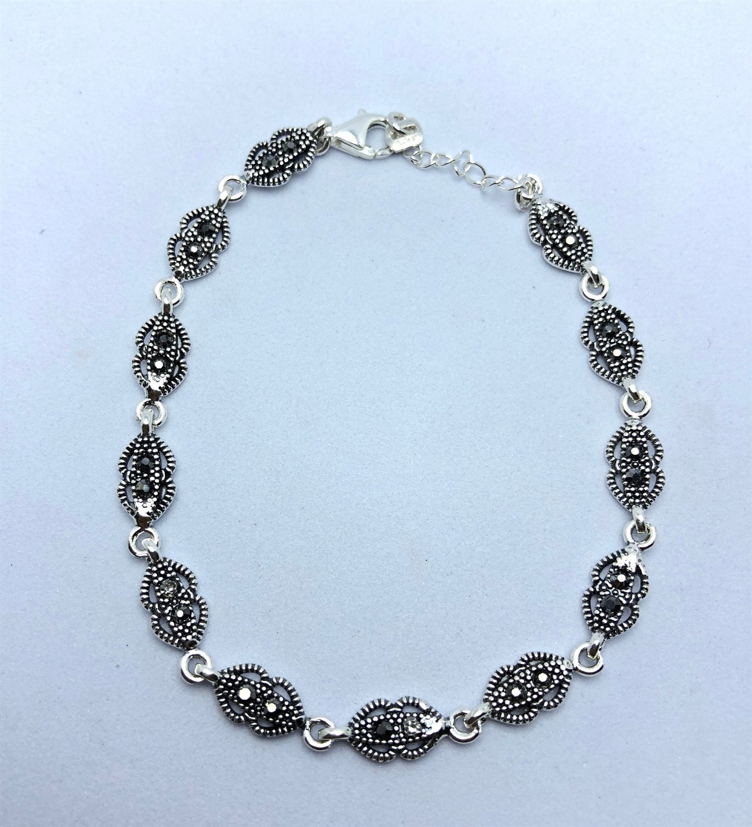 Markazit Taşlı Bayan Gümüş Bileklik