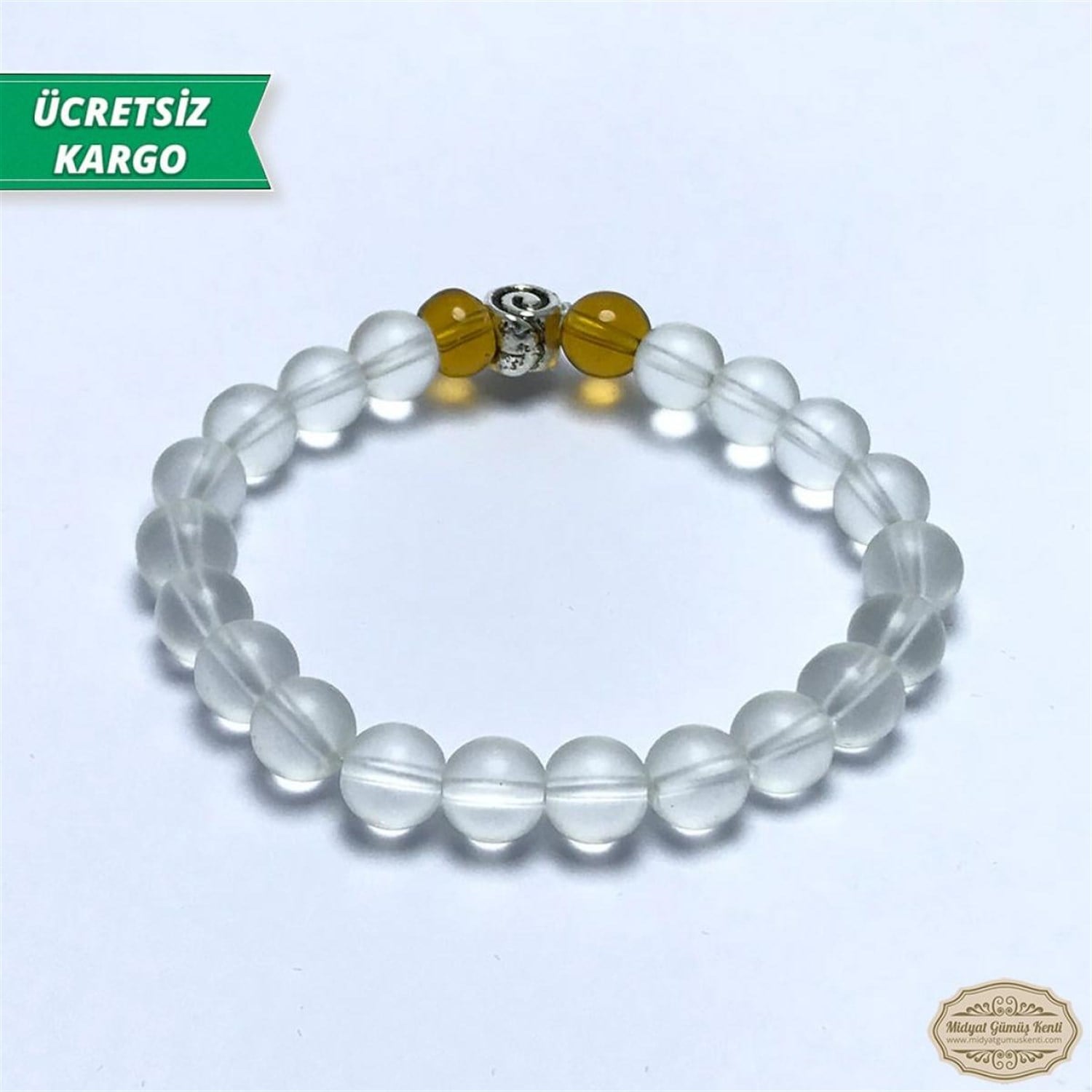 Mat Kristal Taşlı Mat Oniks Model Erkek Bayan Bileklik