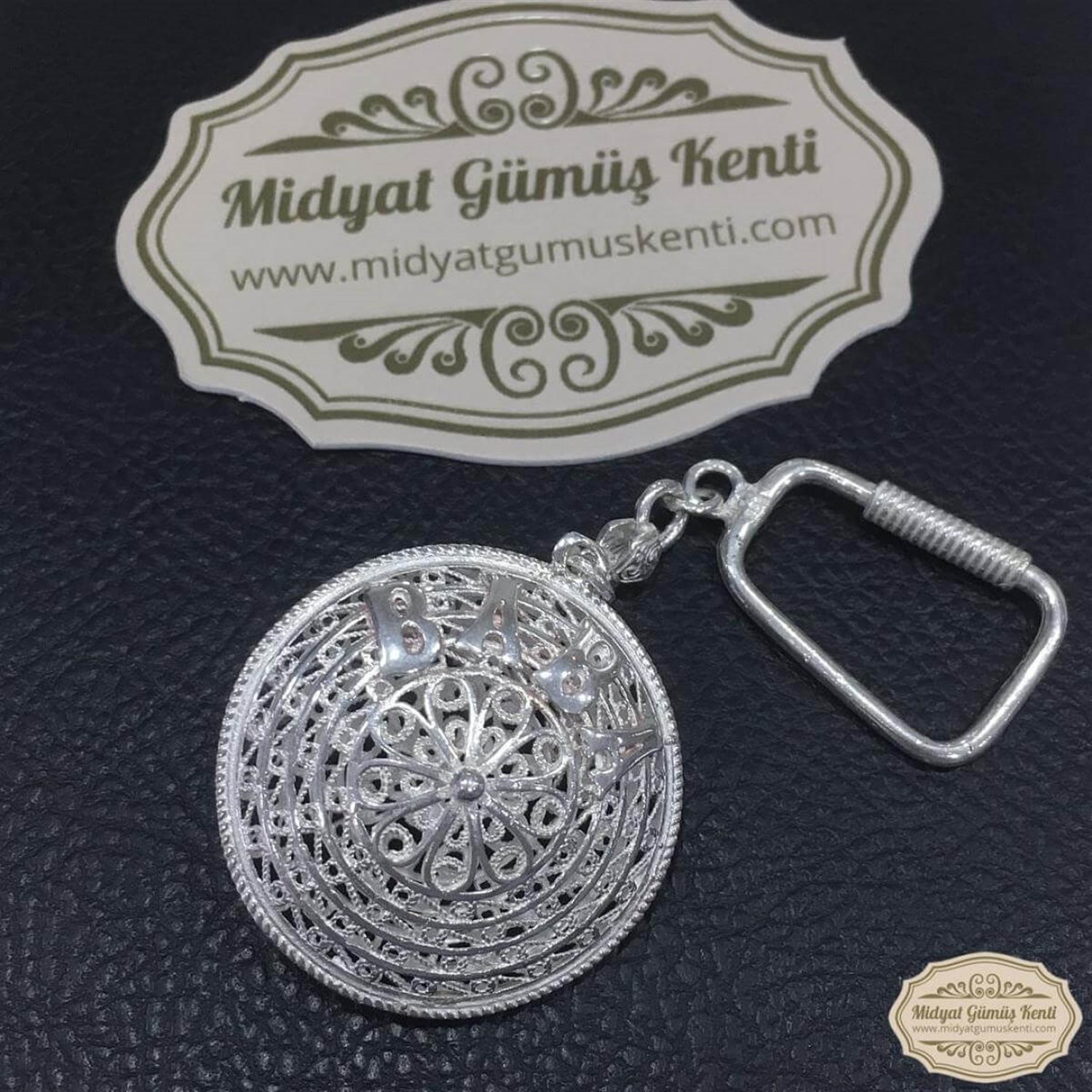Midyat Yöresel El Sanatı Telkari Gümüş Anahtarlık