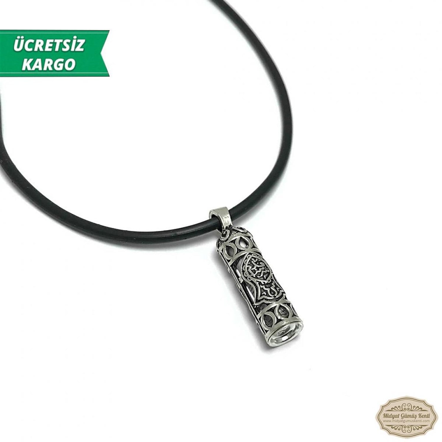 Nal-ı Şerif Dualı Kapsül Model Erkek Bayan Gümüş Kolye Ucu 