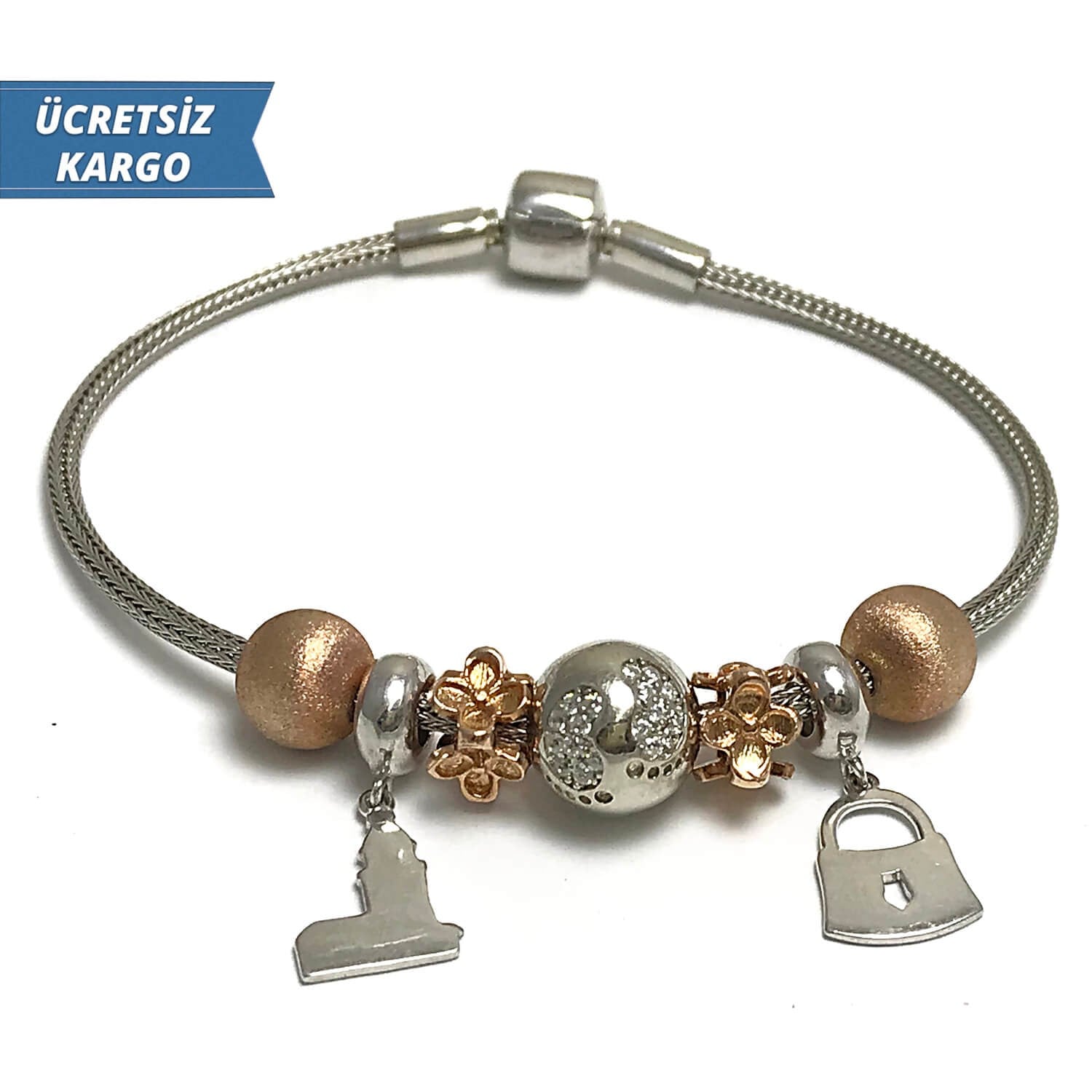 Pandora Model 21 Bayan Gümüş Bileklik