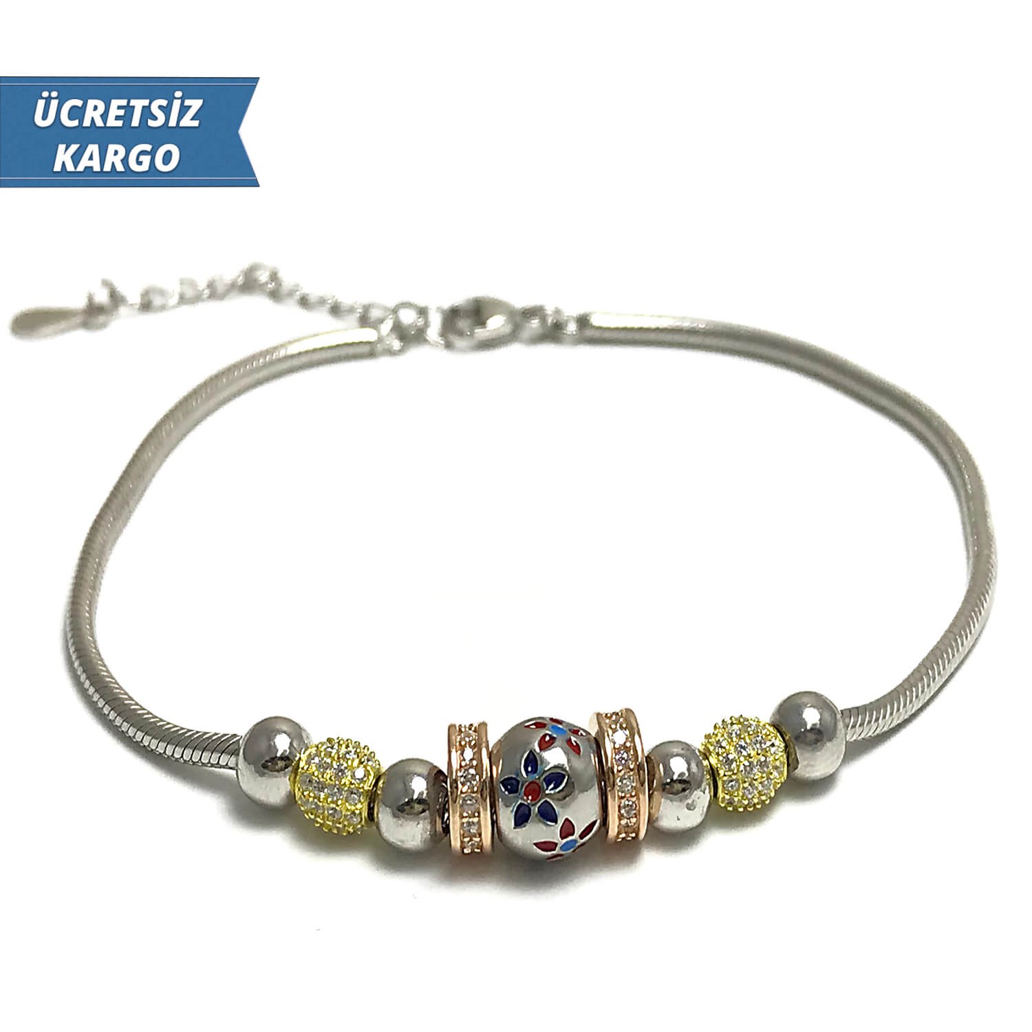 Pandora Model 28 Bayan Gümüş Bileklik