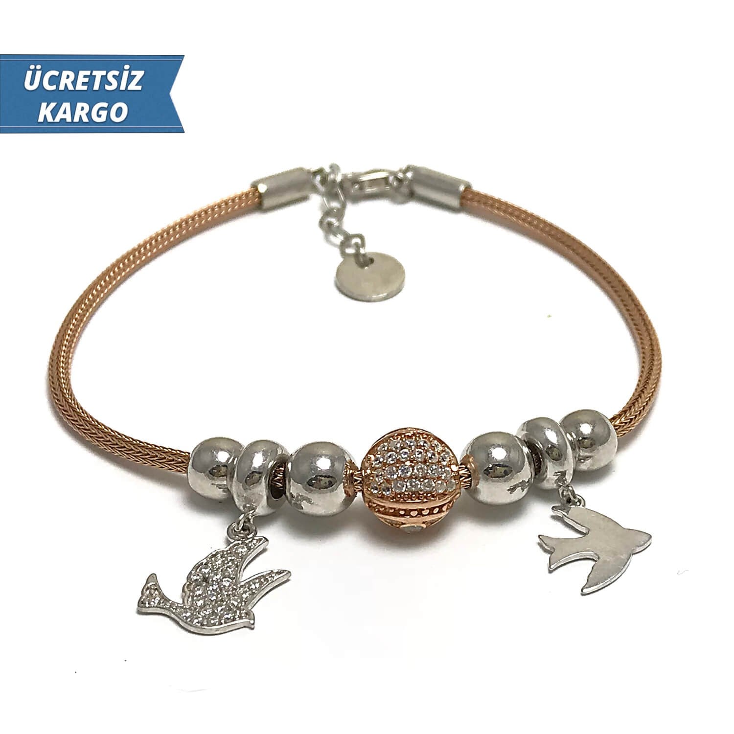 Pandora Model 6 Bayan Gümüş Bileklik