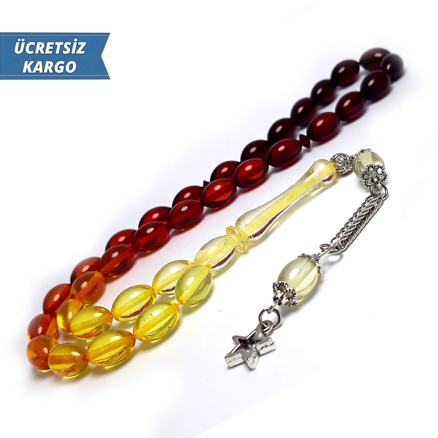Renk Süzmesi Arpa Kesim Toz Kehribar Tesbih