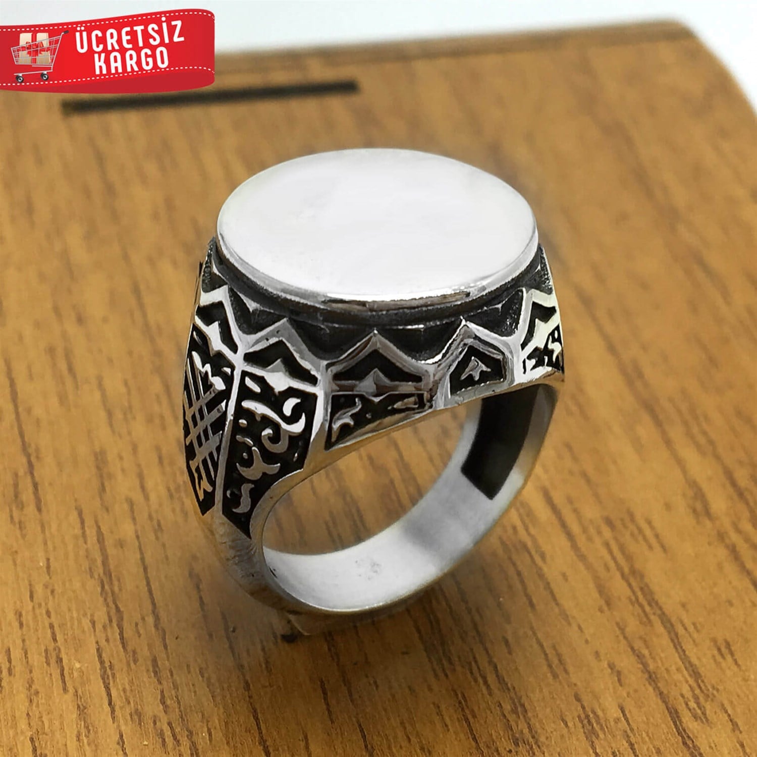 Sade Tasarım 925 Ayar Erkek Gümüş Yüzük
