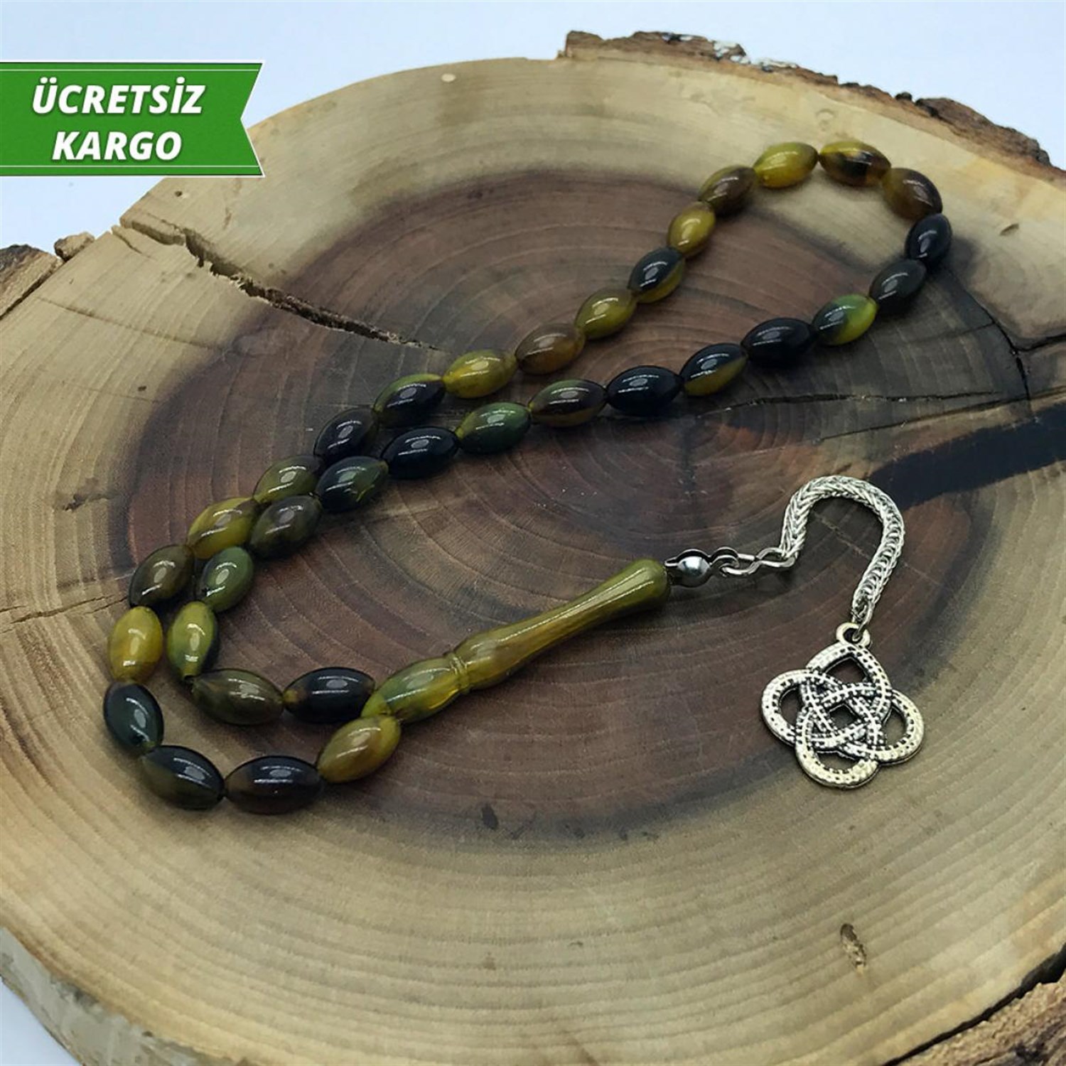 Sıkma Toz Kehribar Tesbih